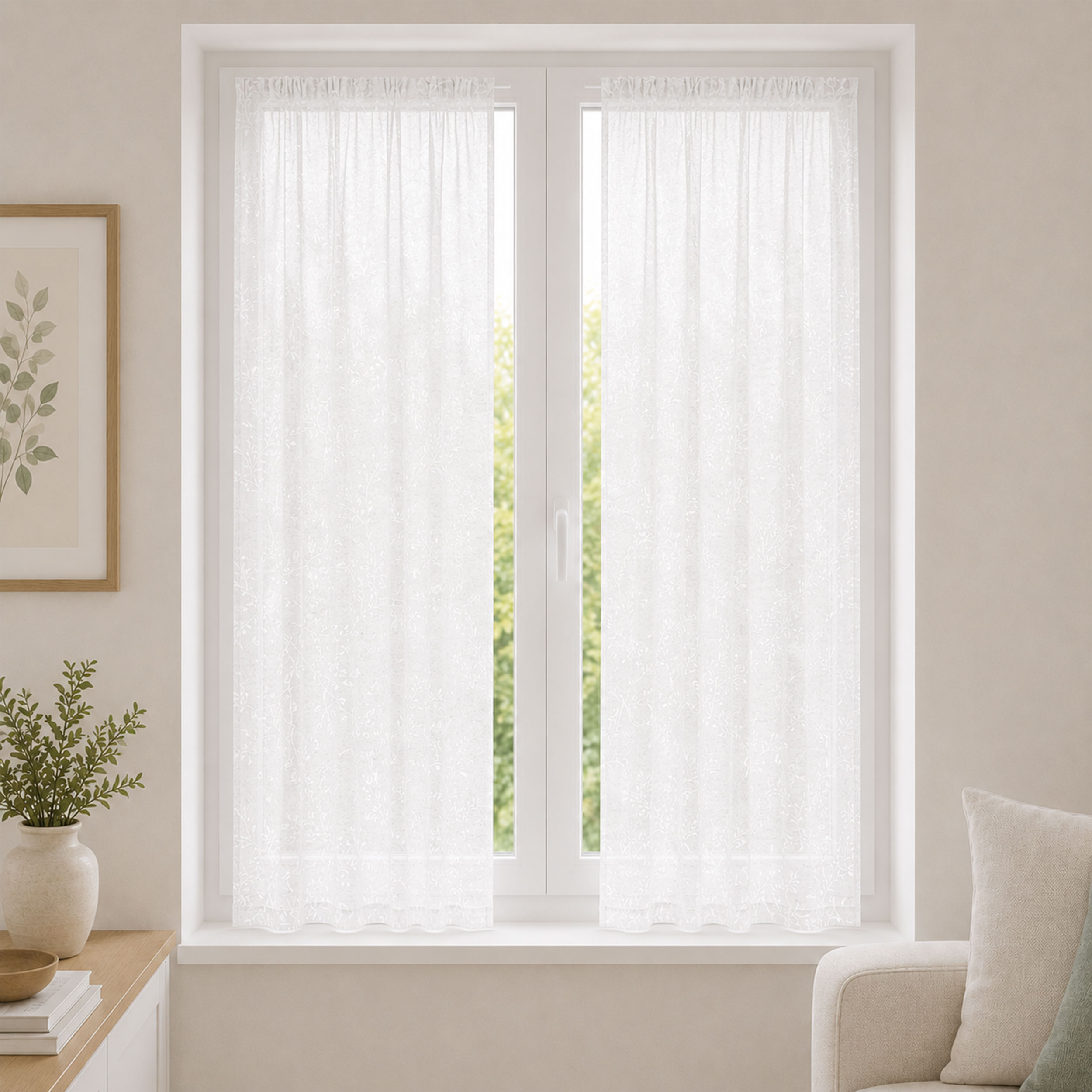 Diana Packed Curtain White Image