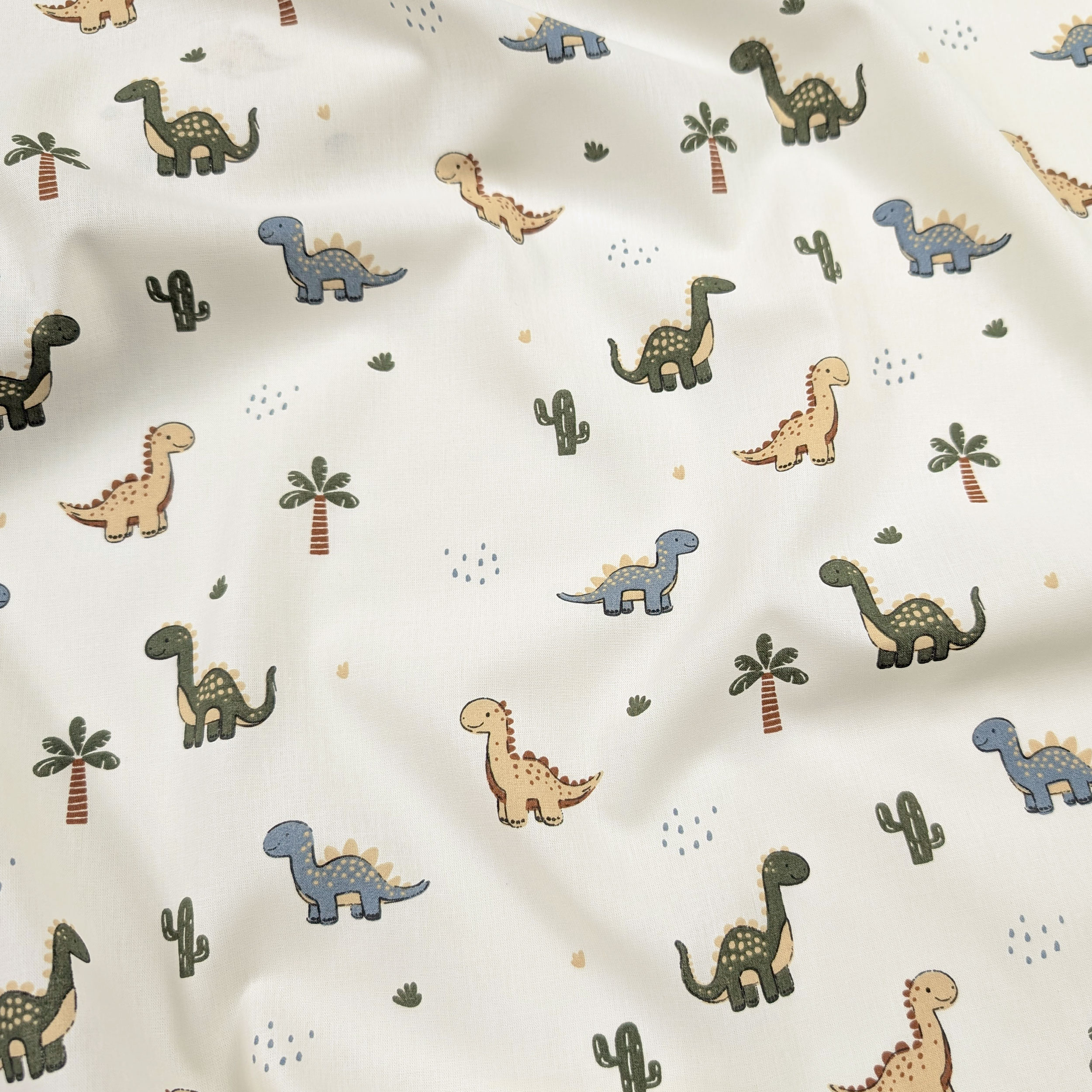 Cotton poplin with Stegosaurus pattern Image