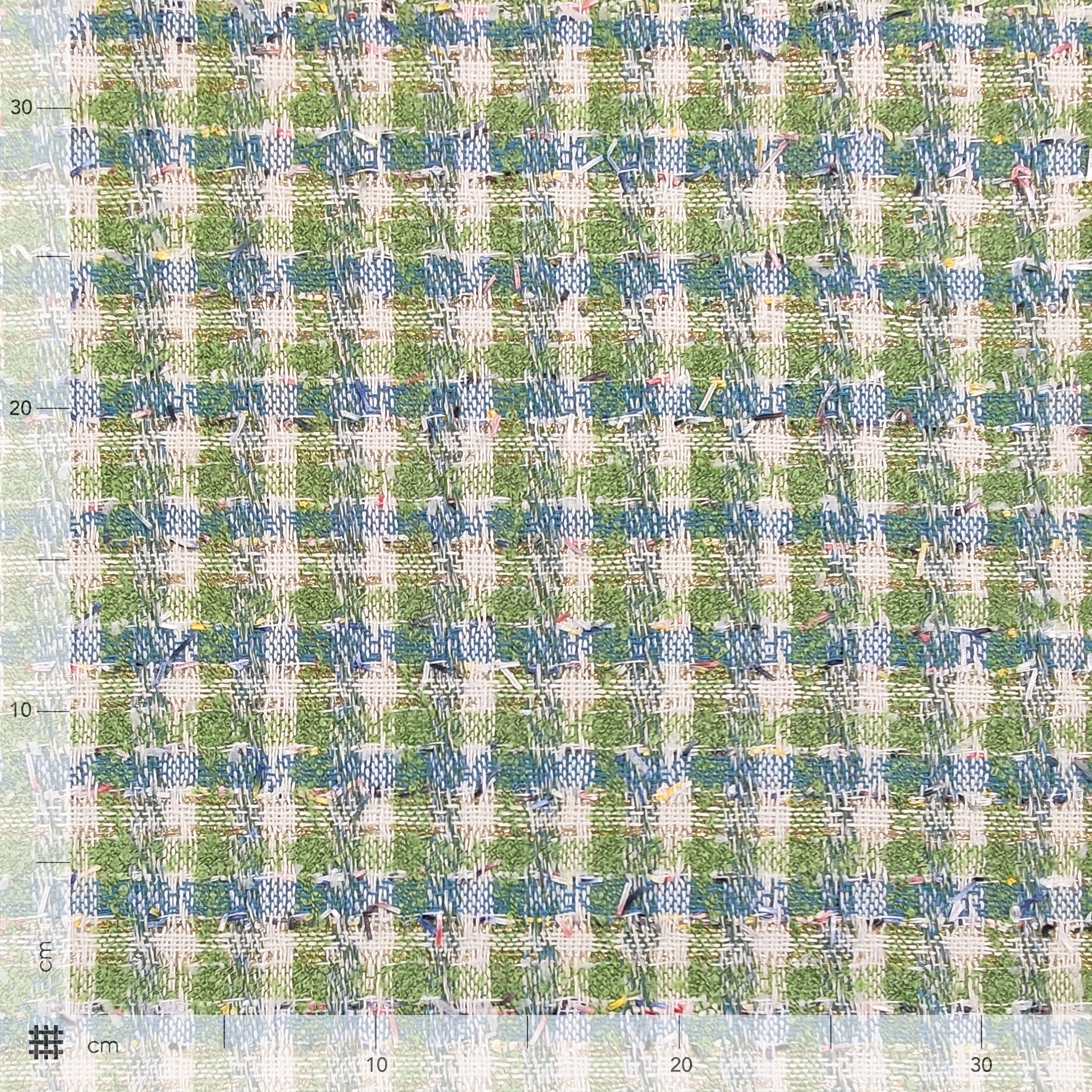 Tissu Jacquard Fashion Green Blue
