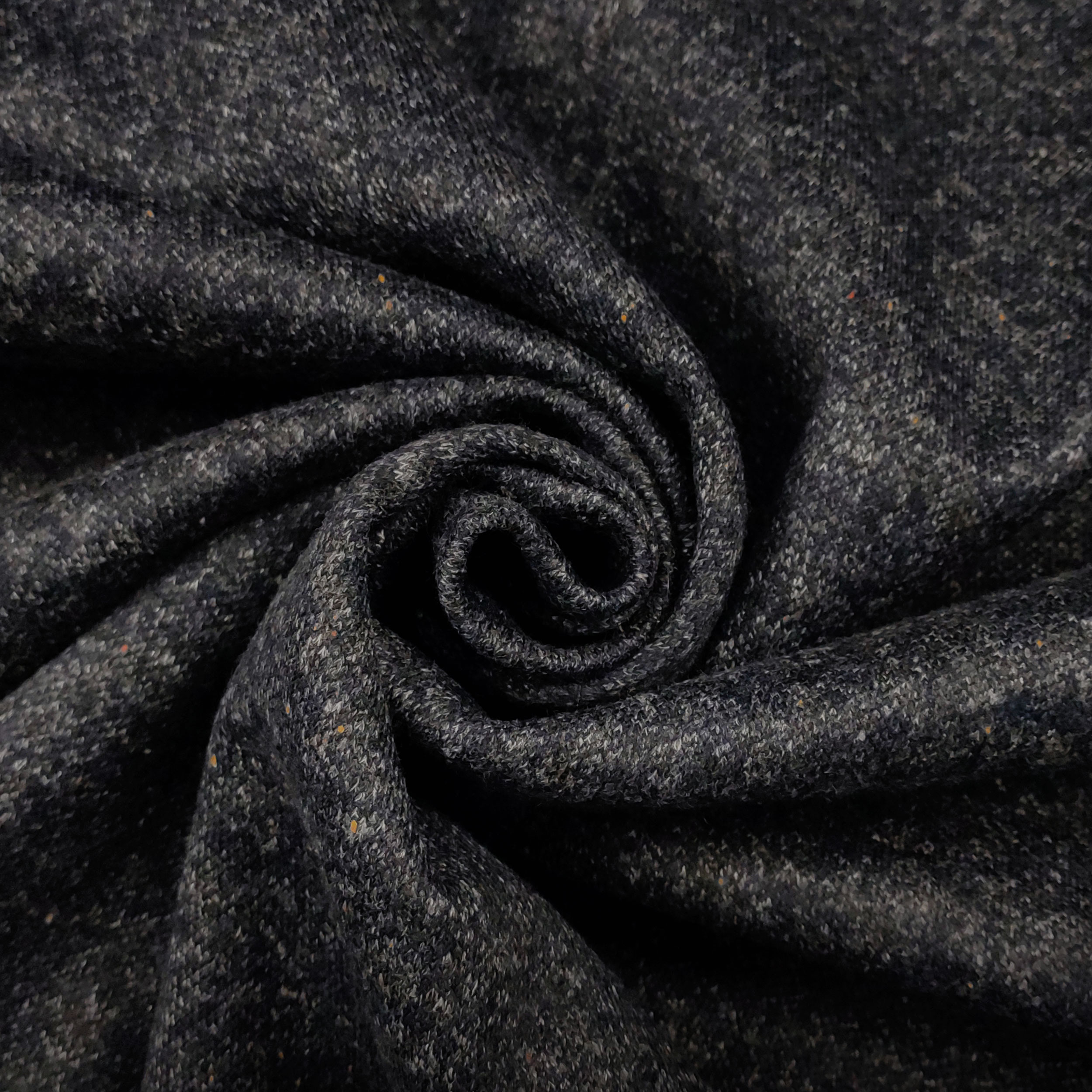 Néoprène Double Laine Anthracite Mélange et Noir Solide Image
