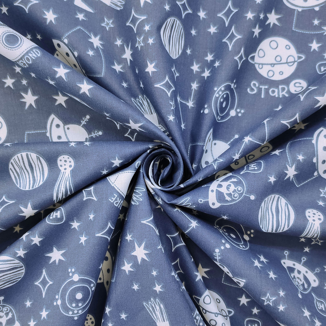 Tissu de coton Aliens in Space Image