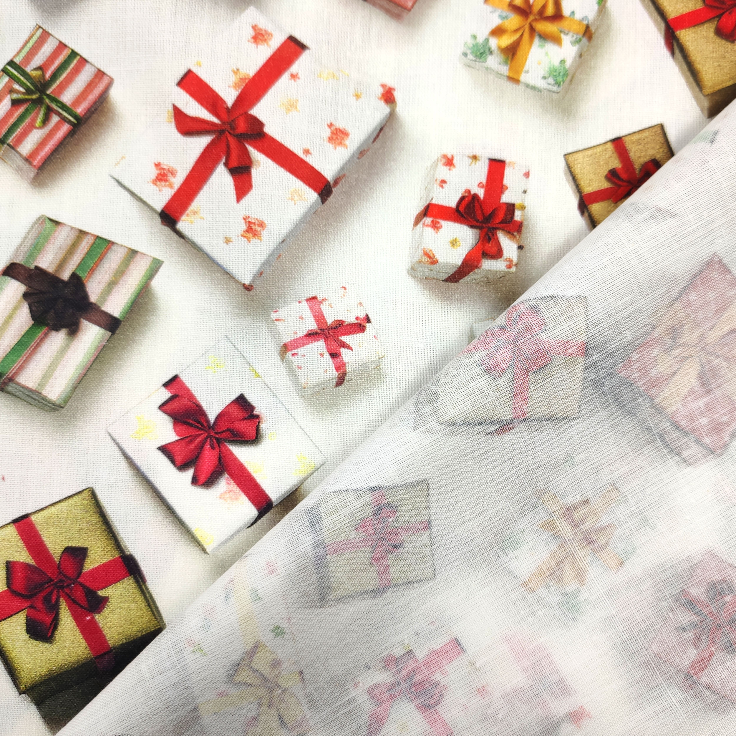 Cadeaux de Noël en tissu de coton