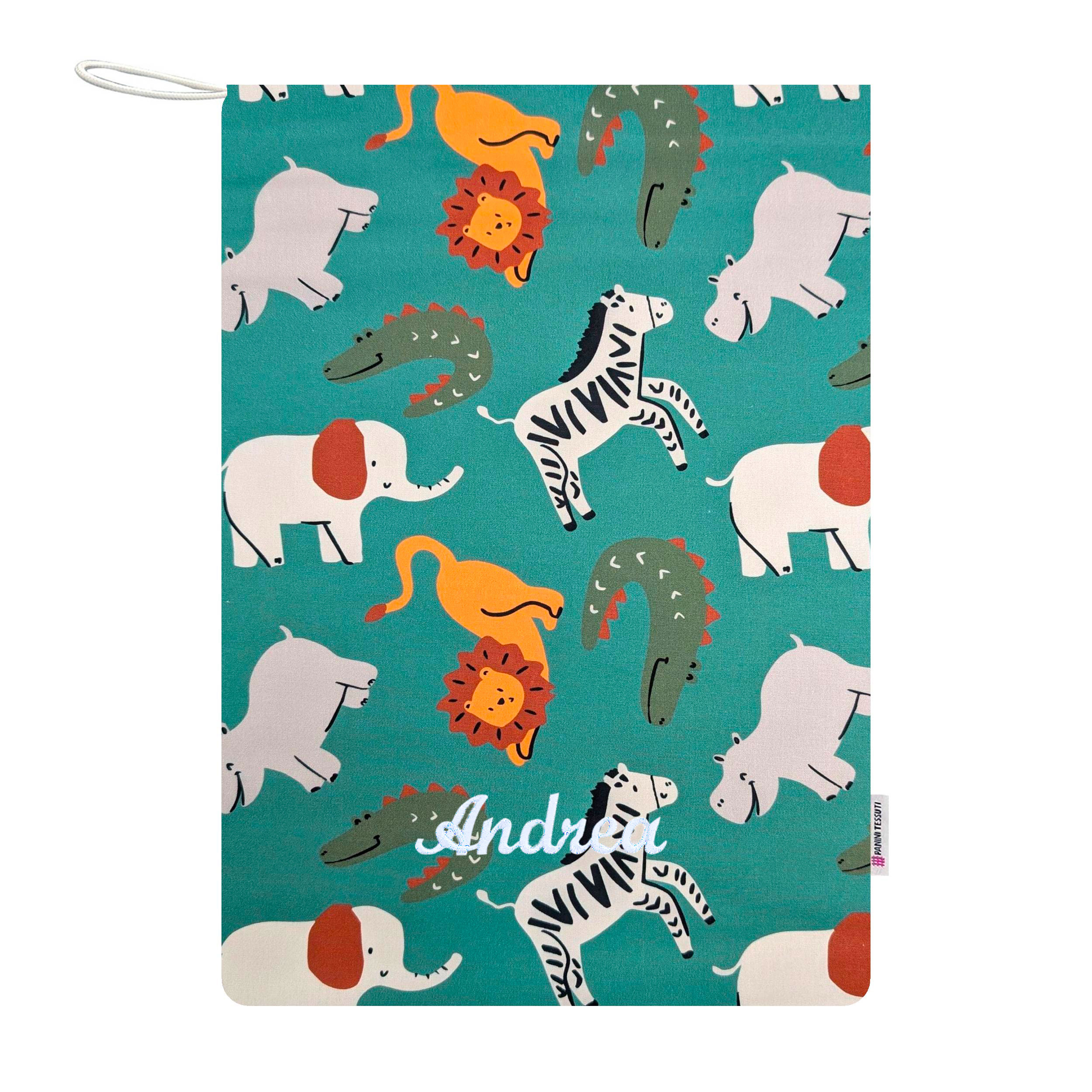 Savannah Animals Nursery Bag Green Background Image
