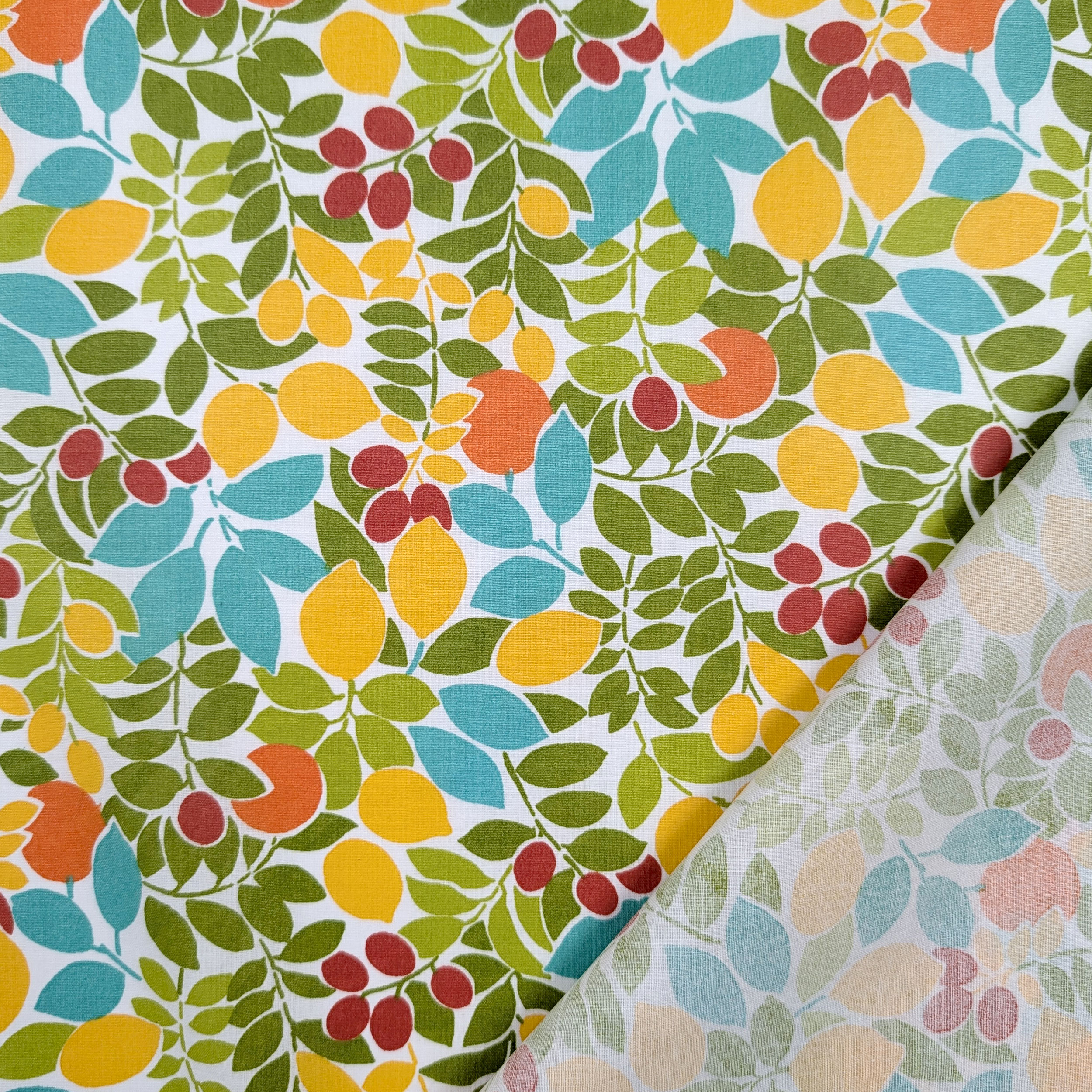 Fabric for Enduite Tablecloth Stain-Free Fruits Image
