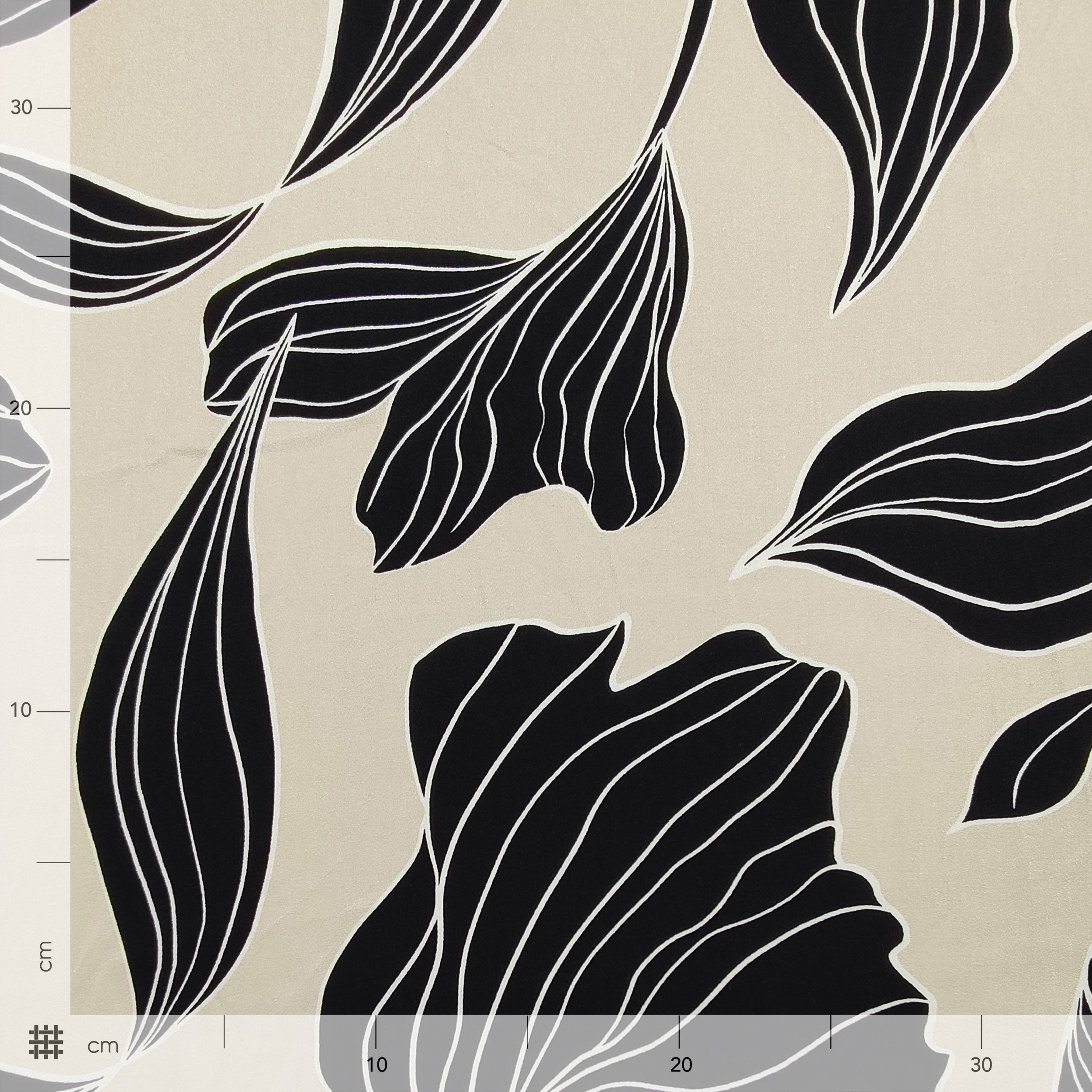 Viscosa Floral Fantasía Fondo Beige