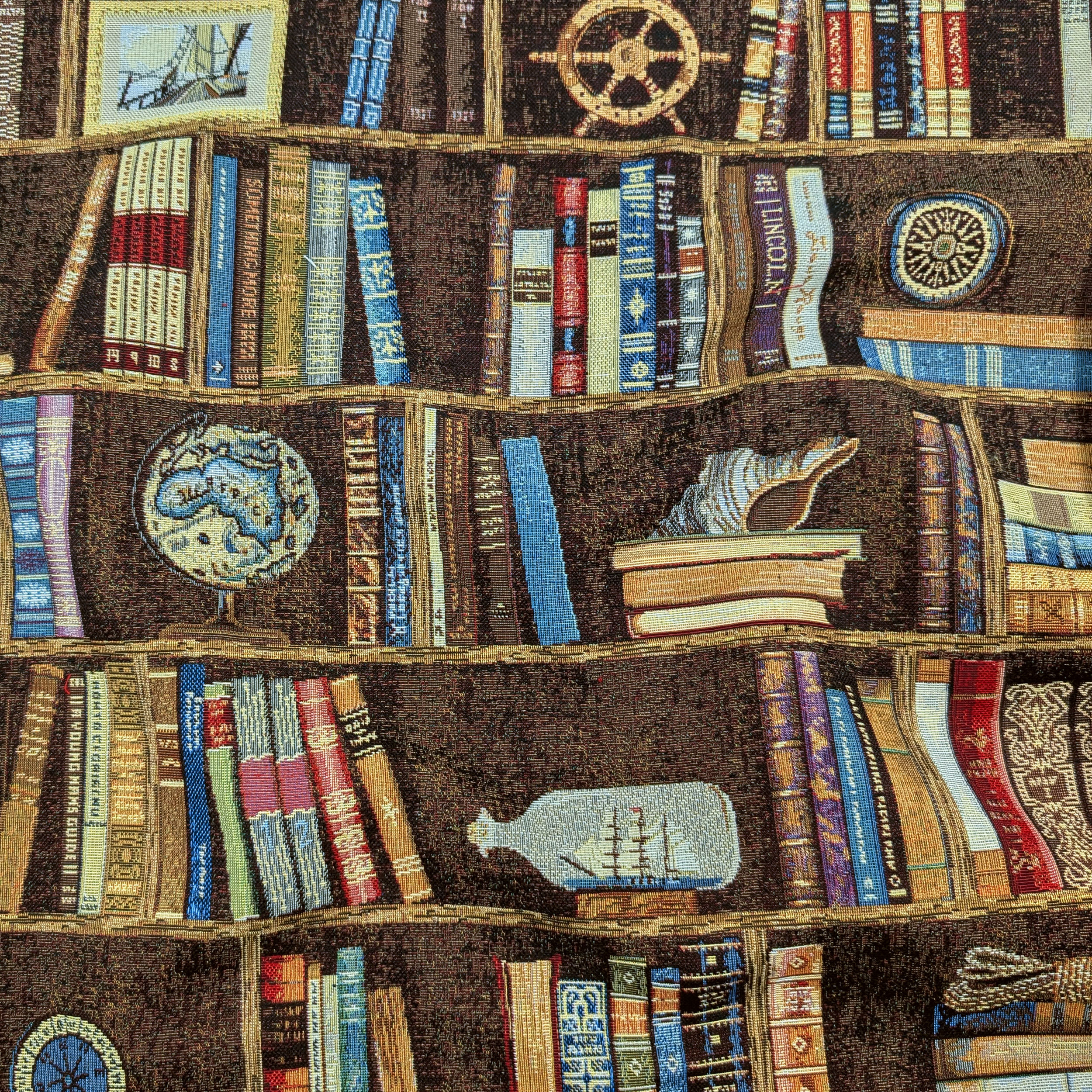 Cutout Fabric Gobelin Bookcase Marina 100x140 cm Image