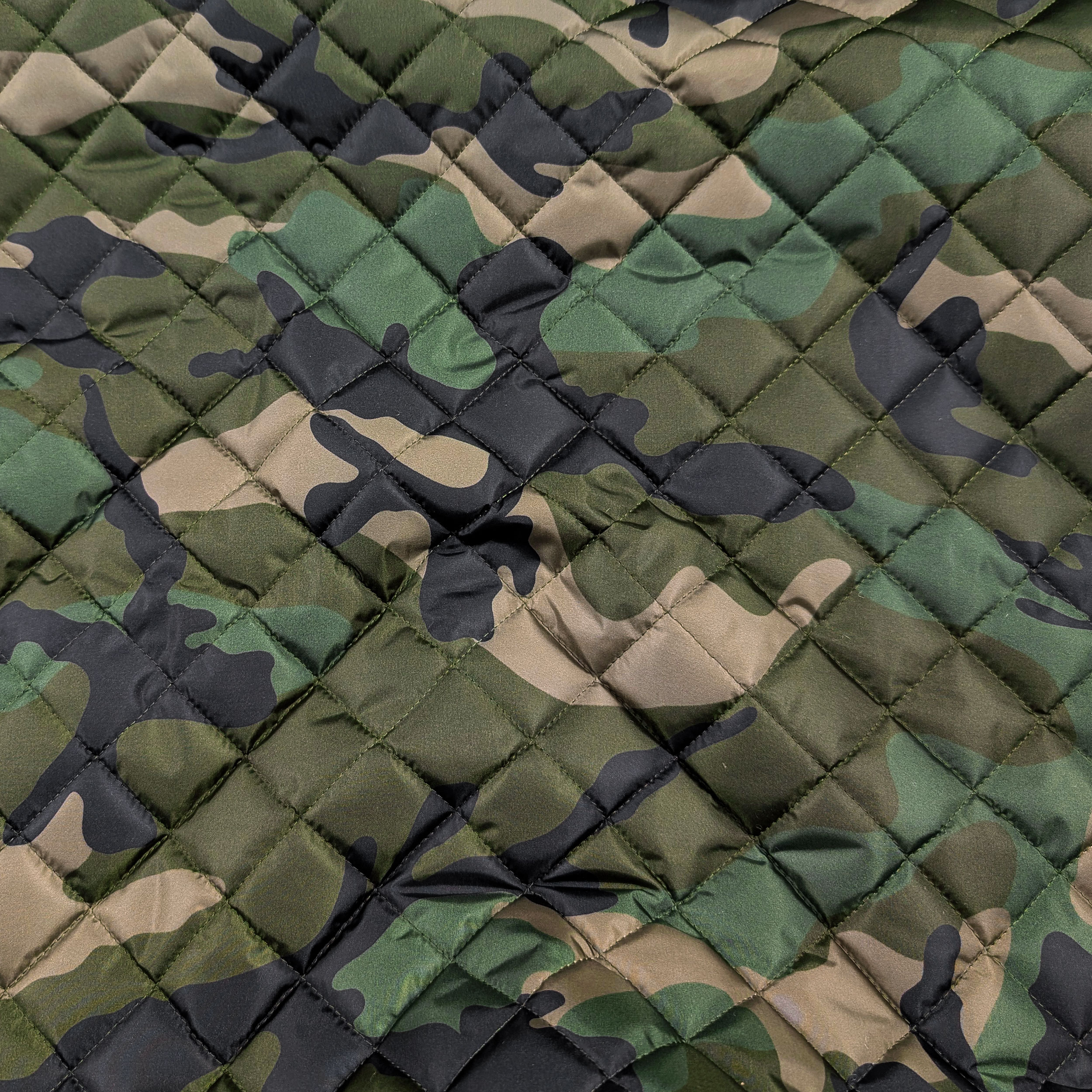 Waterproof Quilted Fabric Camouflage Pattern Image