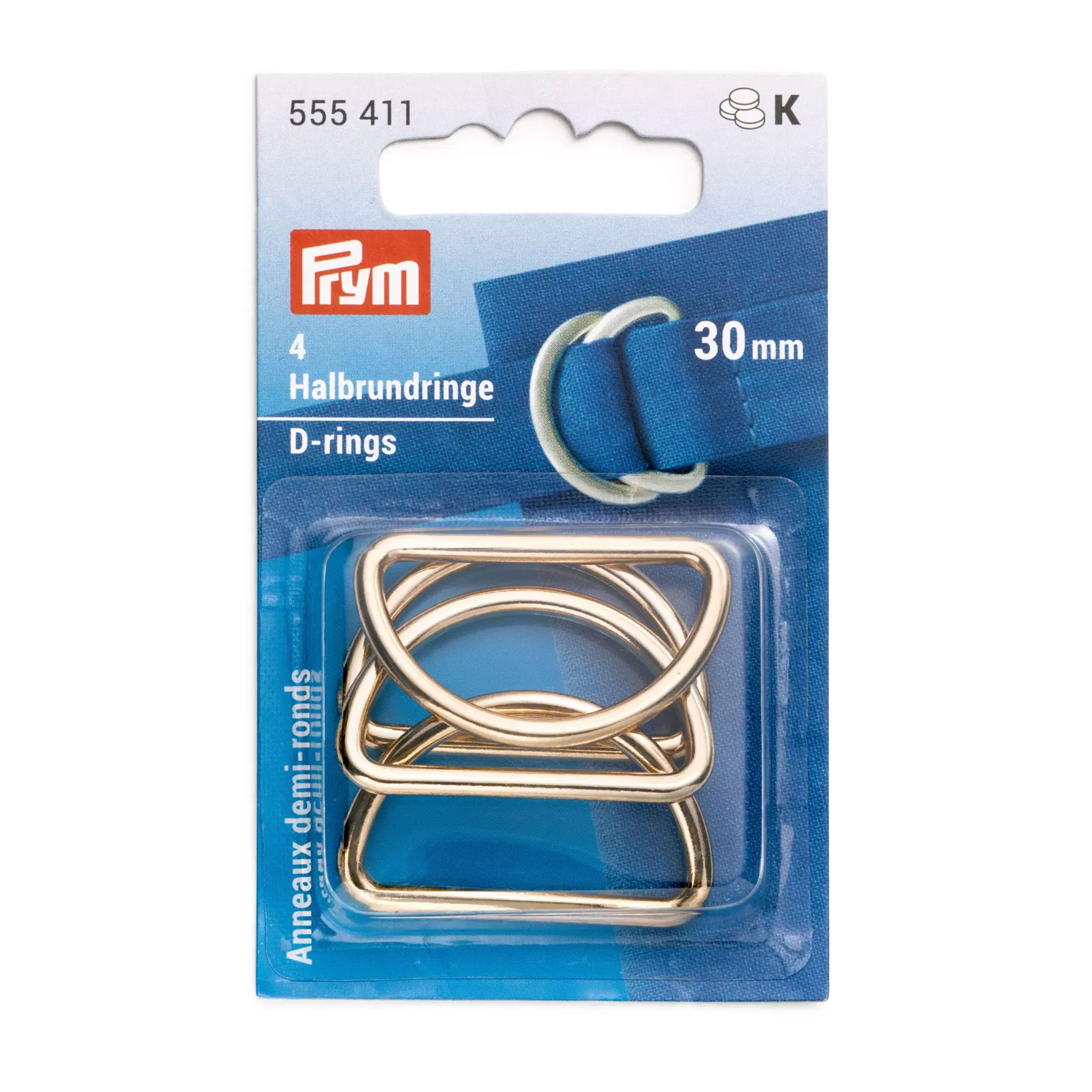 Semicircular rings Gold 30 mm Prym Image