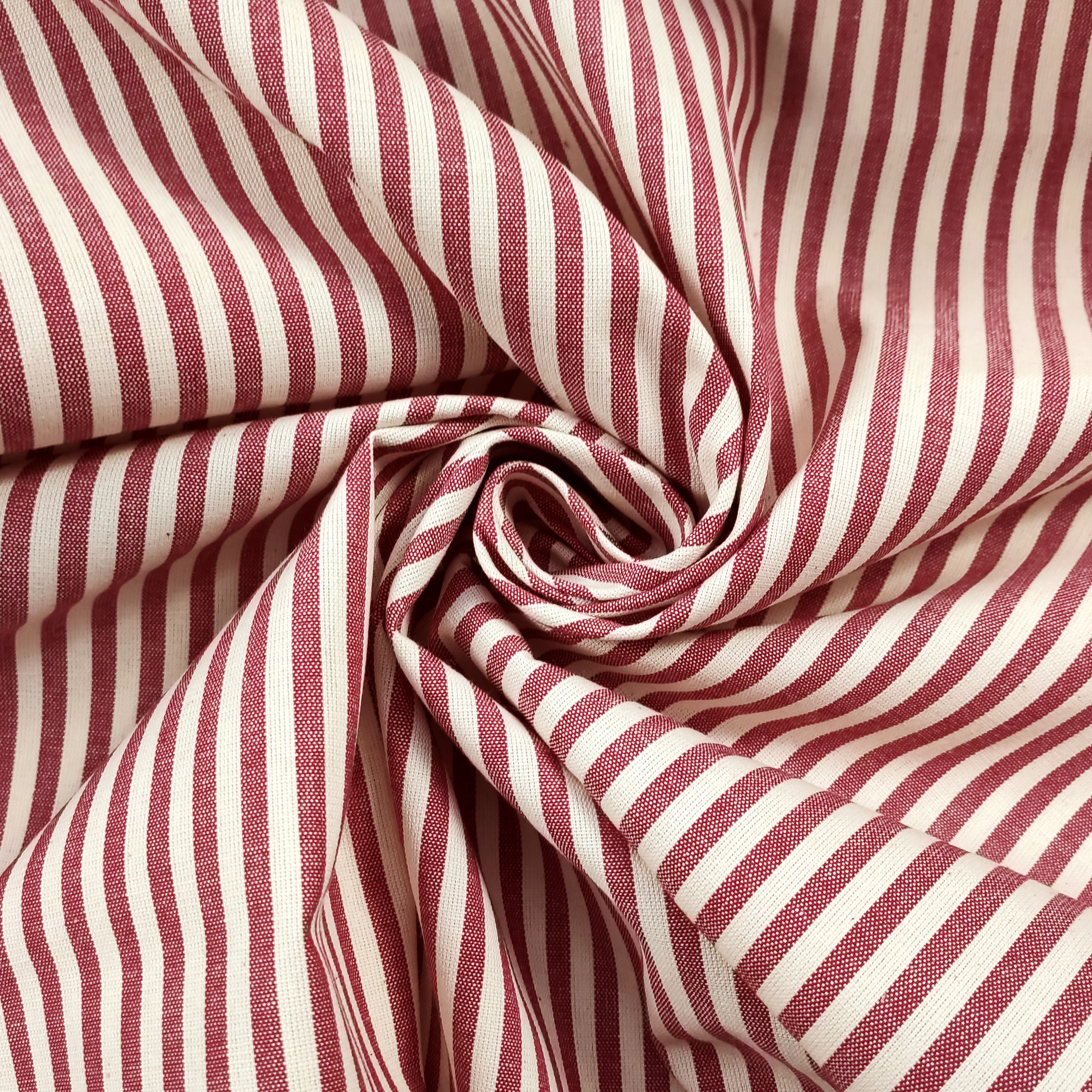 Pure Cotton Striped Tablecloth Fabric Image