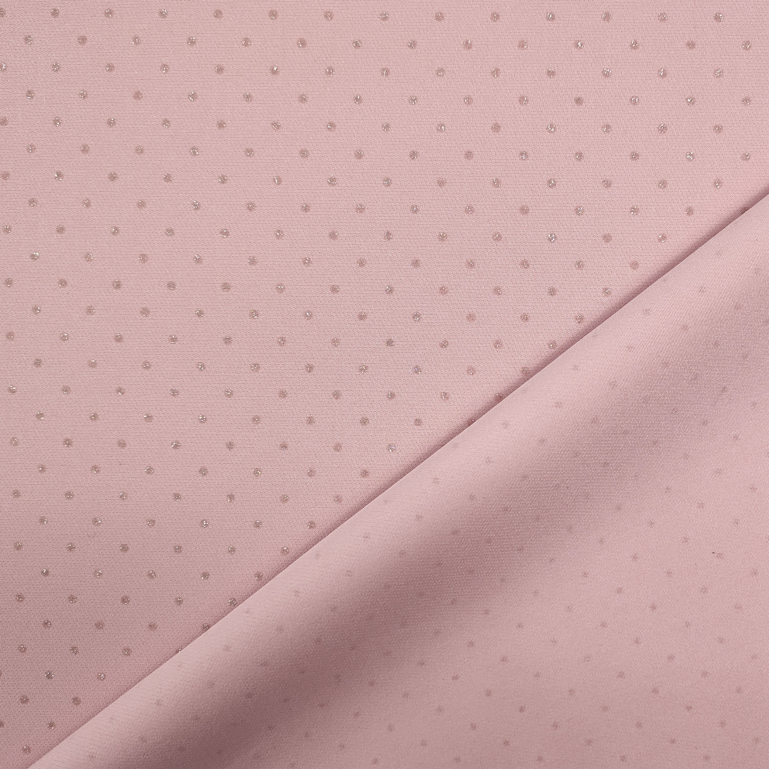 Tissu élastiqué Lurex Polka Dot Pink Background