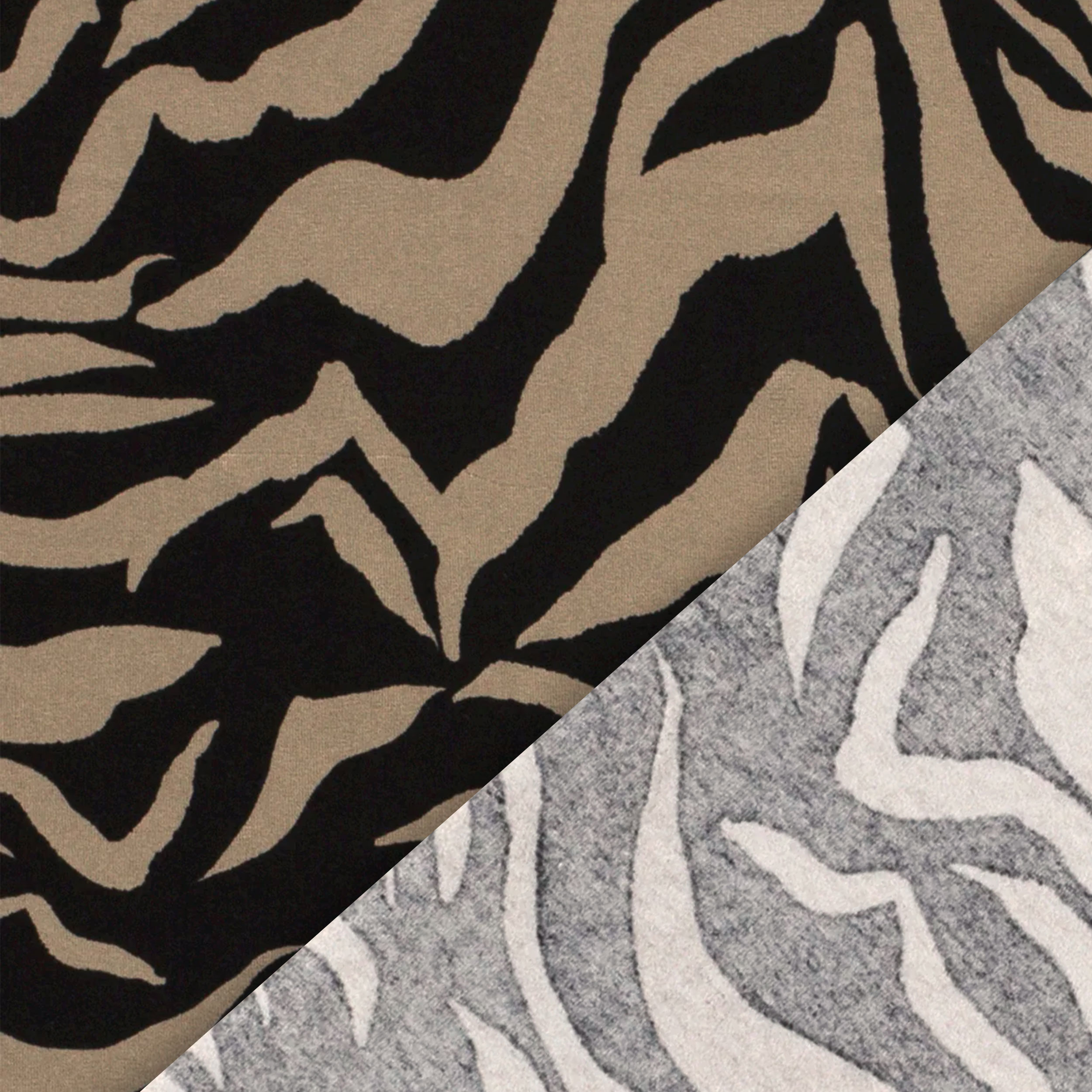 Beige Abstract Print Viscose Jersey Image