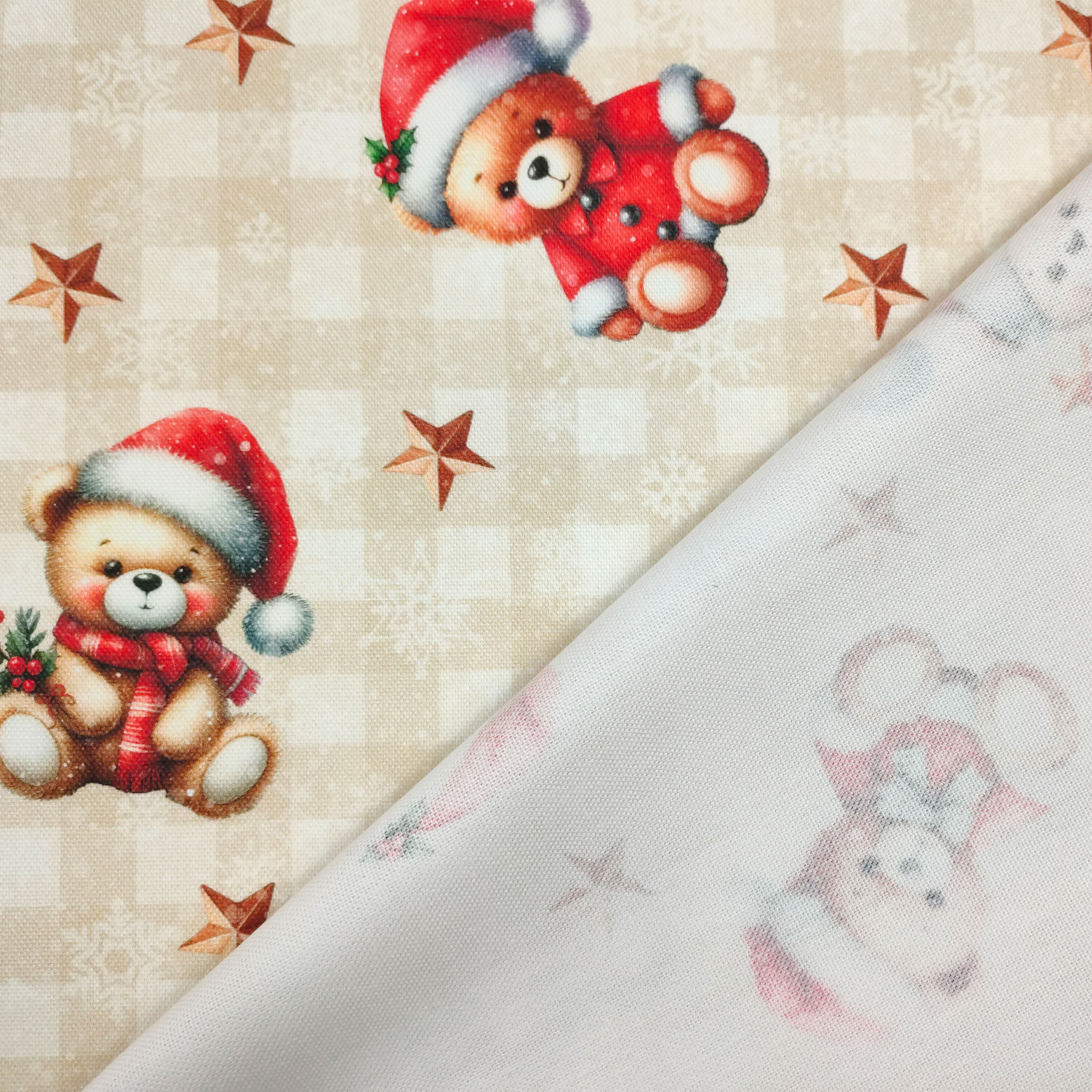 Panama Teddy Tissu de Noël