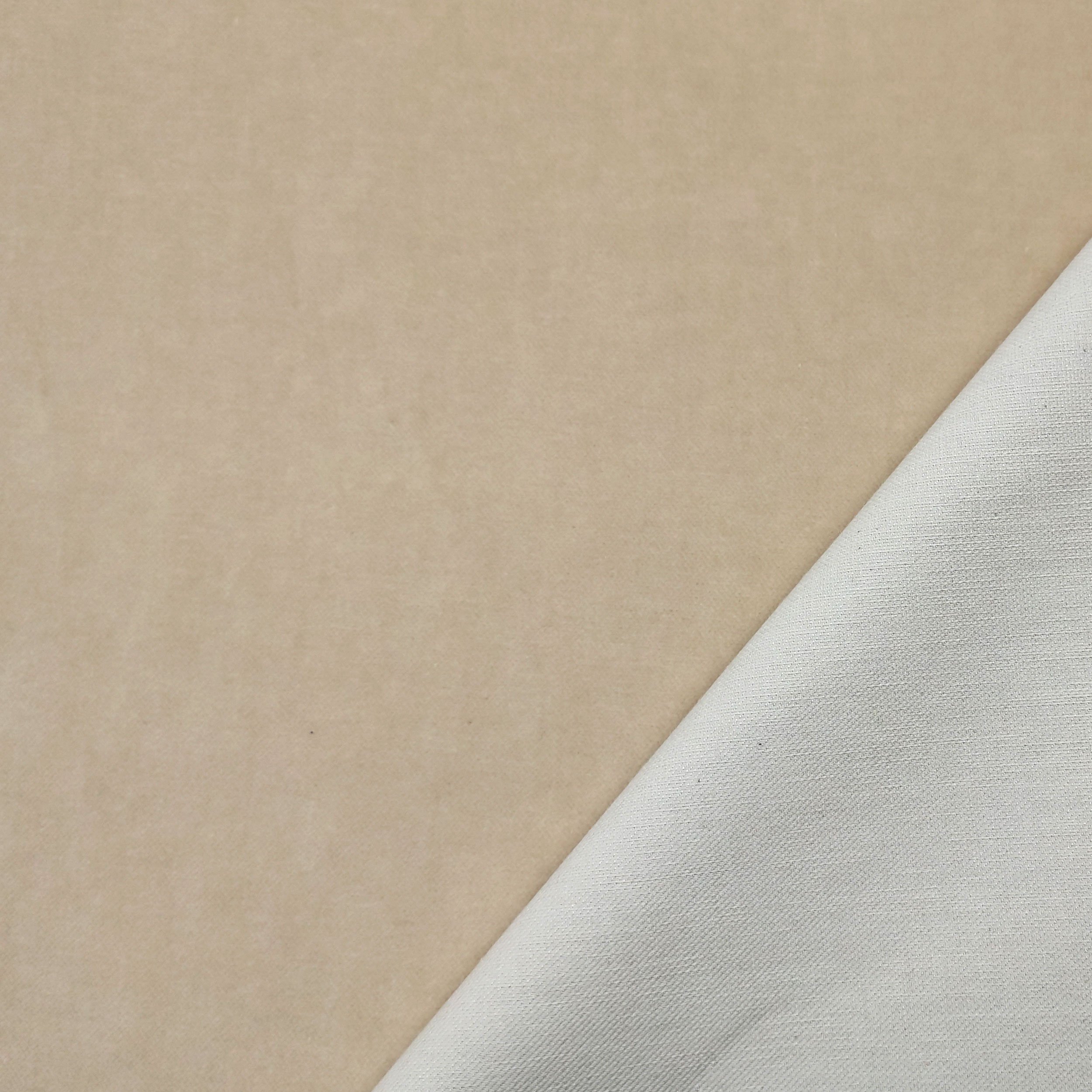 Dressmaking Cotton Velvet - Beige