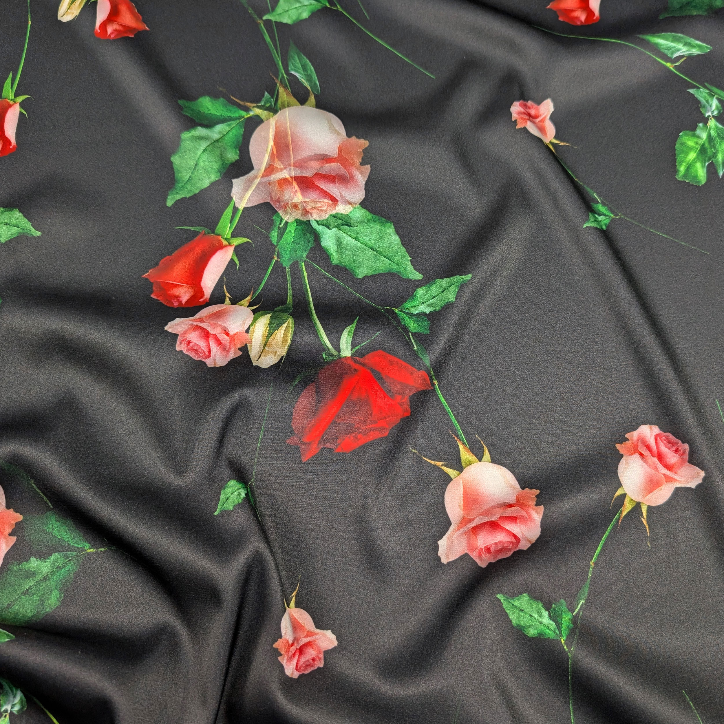 Jeu de satin Boutons de rose haute couture Image