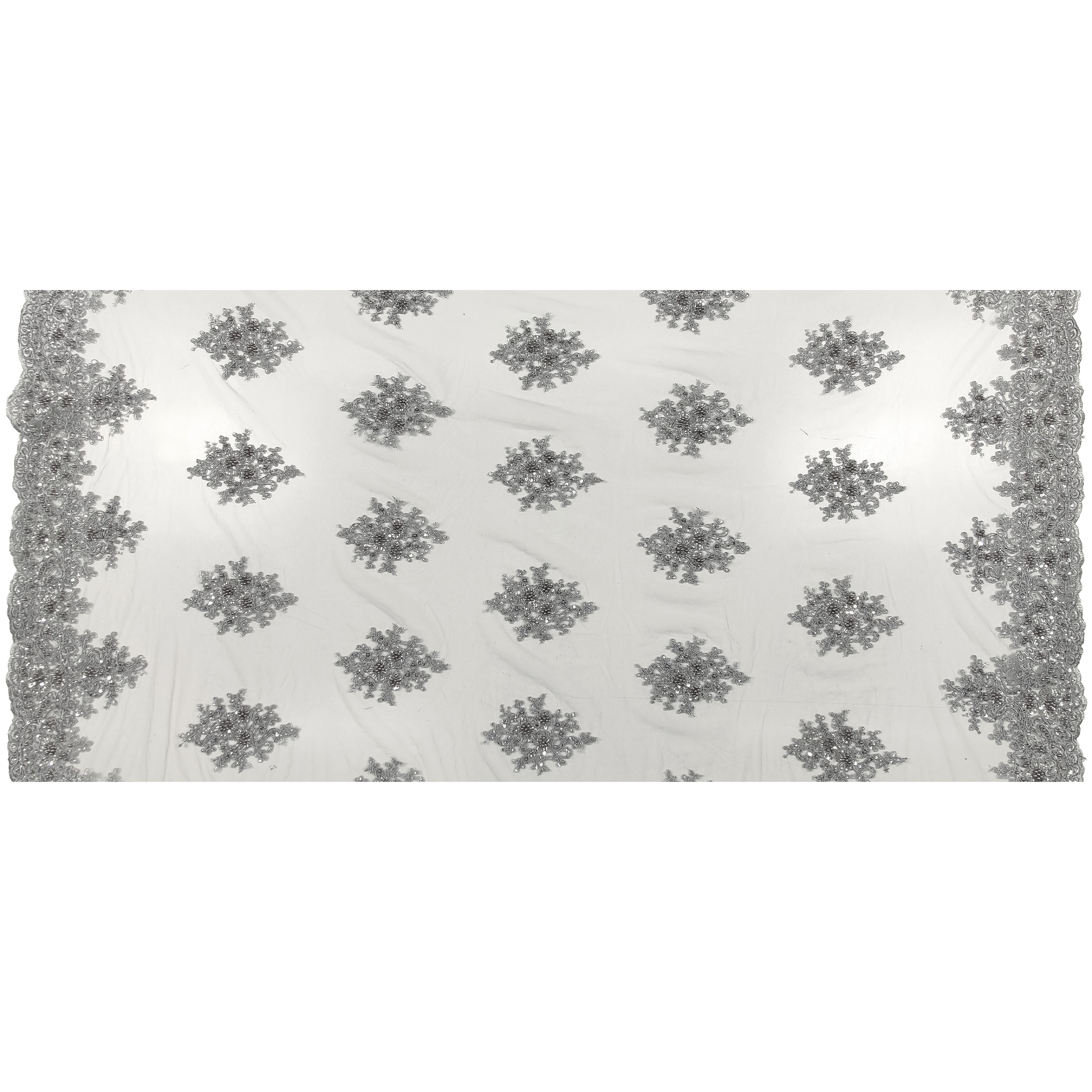 Perles de tulle brodées Lux Grey