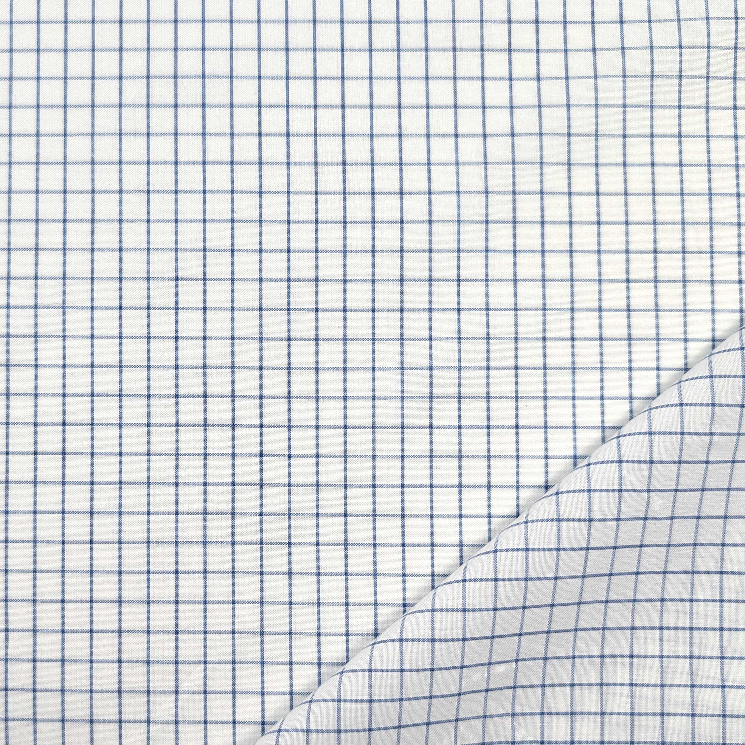 Cotton for Shirts Large Squares Light Blue Image
