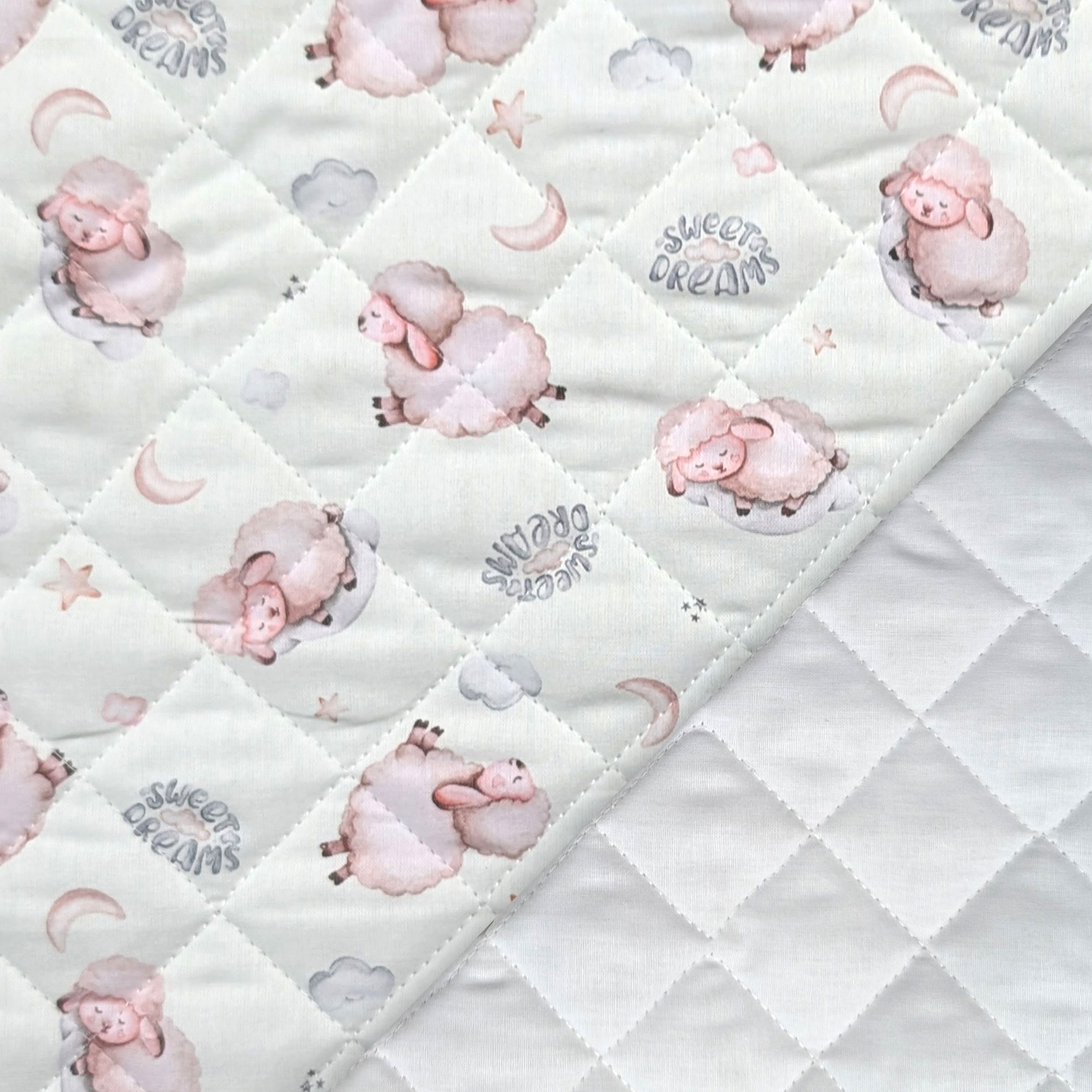 Sweet Dreams Sheep Quilted Fabric Image