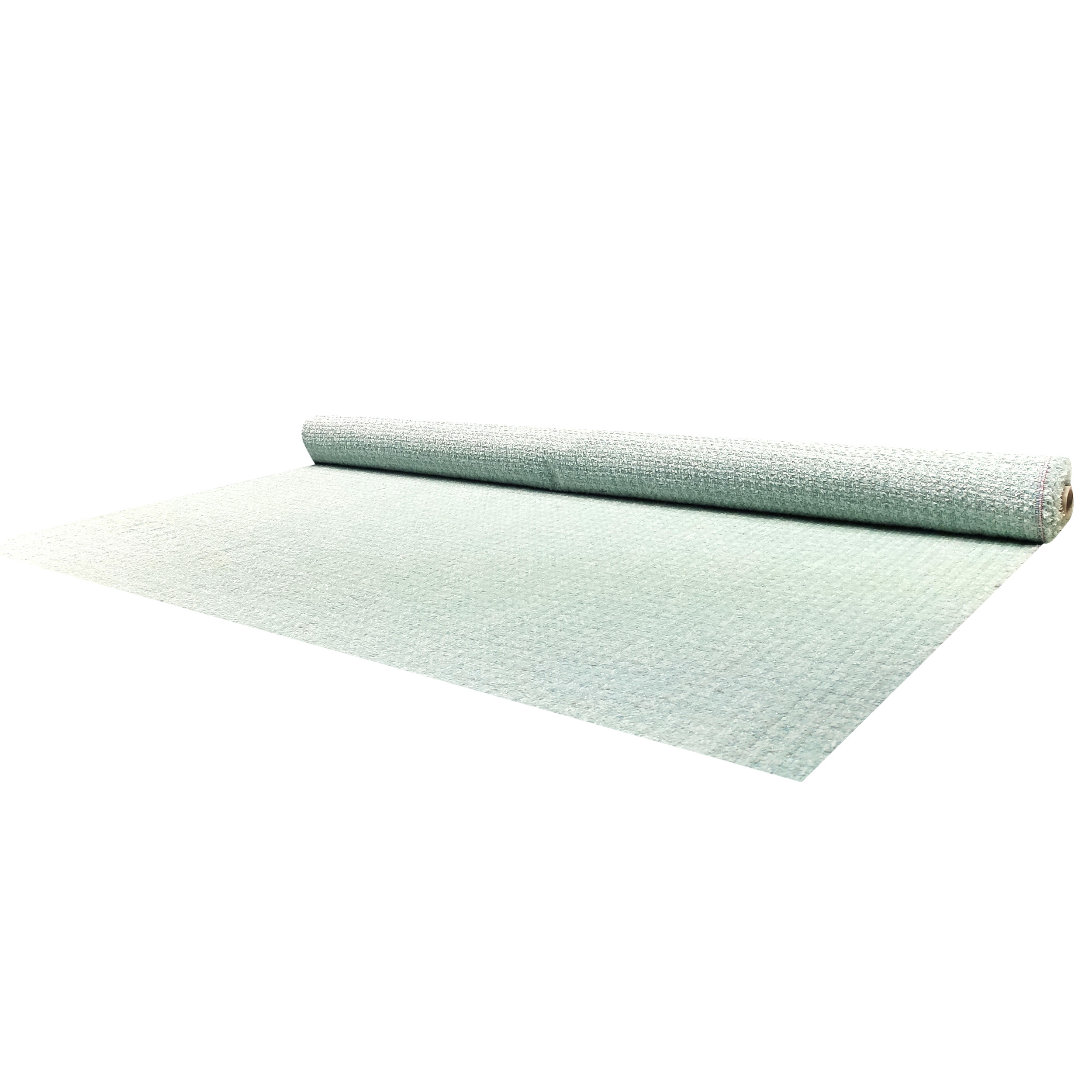Tweed High Fashion Aqua Green White Lurex