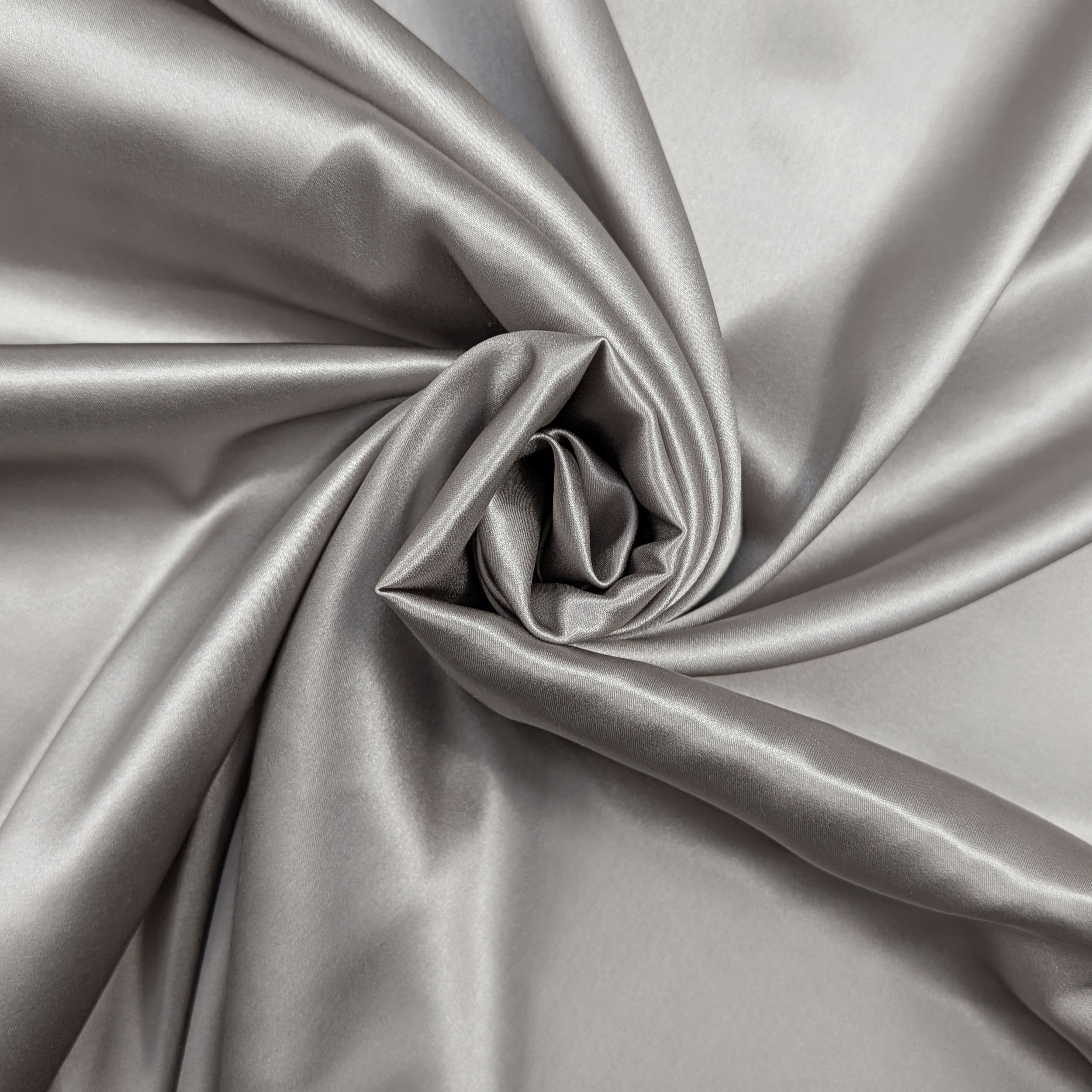 Silk Satin Stretch Fabric Ash Image