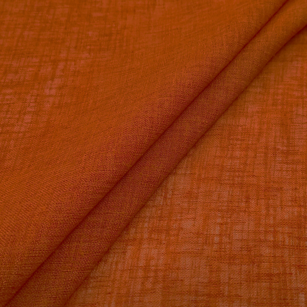 Scampiolo Faux Linen Curtain Solid Colour Pumpkin 100x320 cm Image