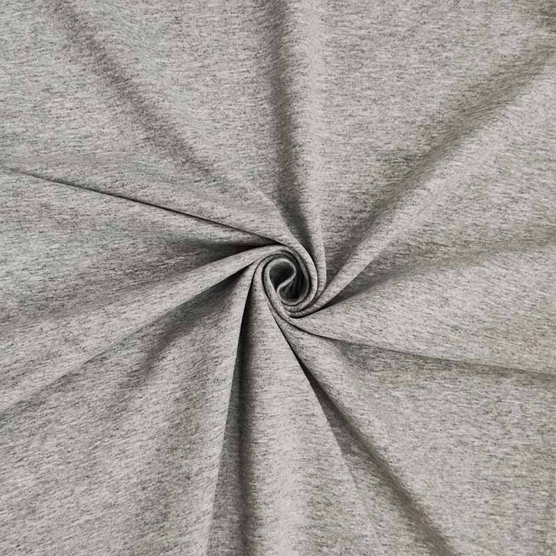 Tessuto Organico Jersey Tinta Unita Grigio