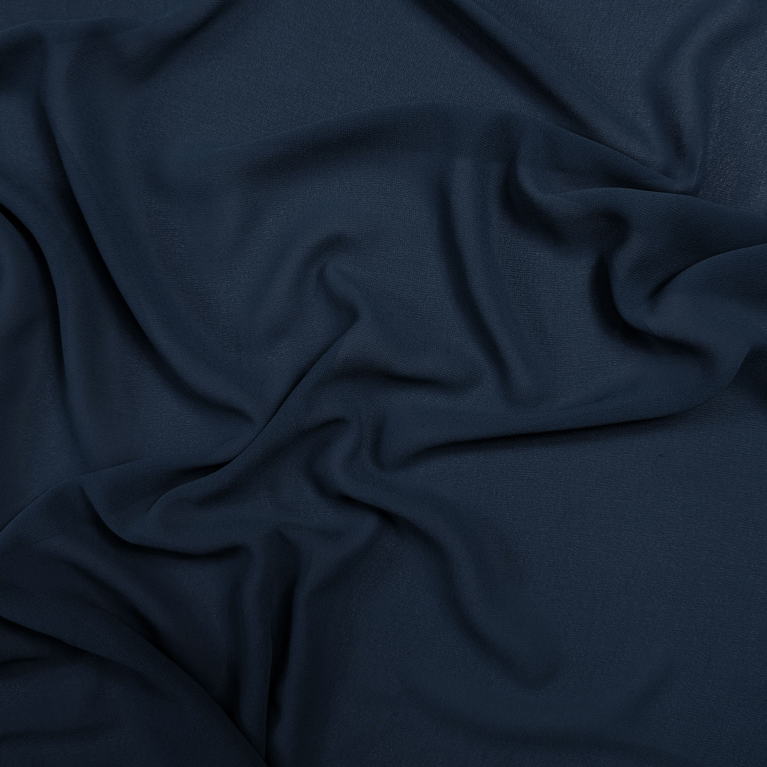 Georgette Plain Blue Image
