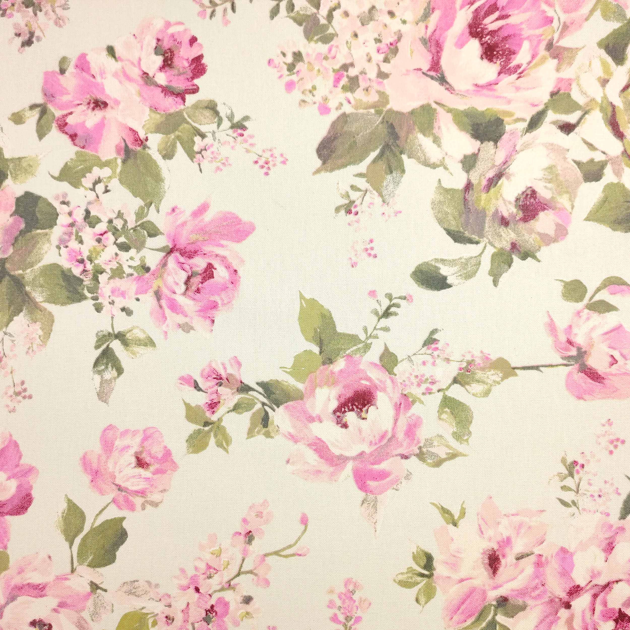 Tissu découpé Panama Rose Vintage 50x140 cm Image