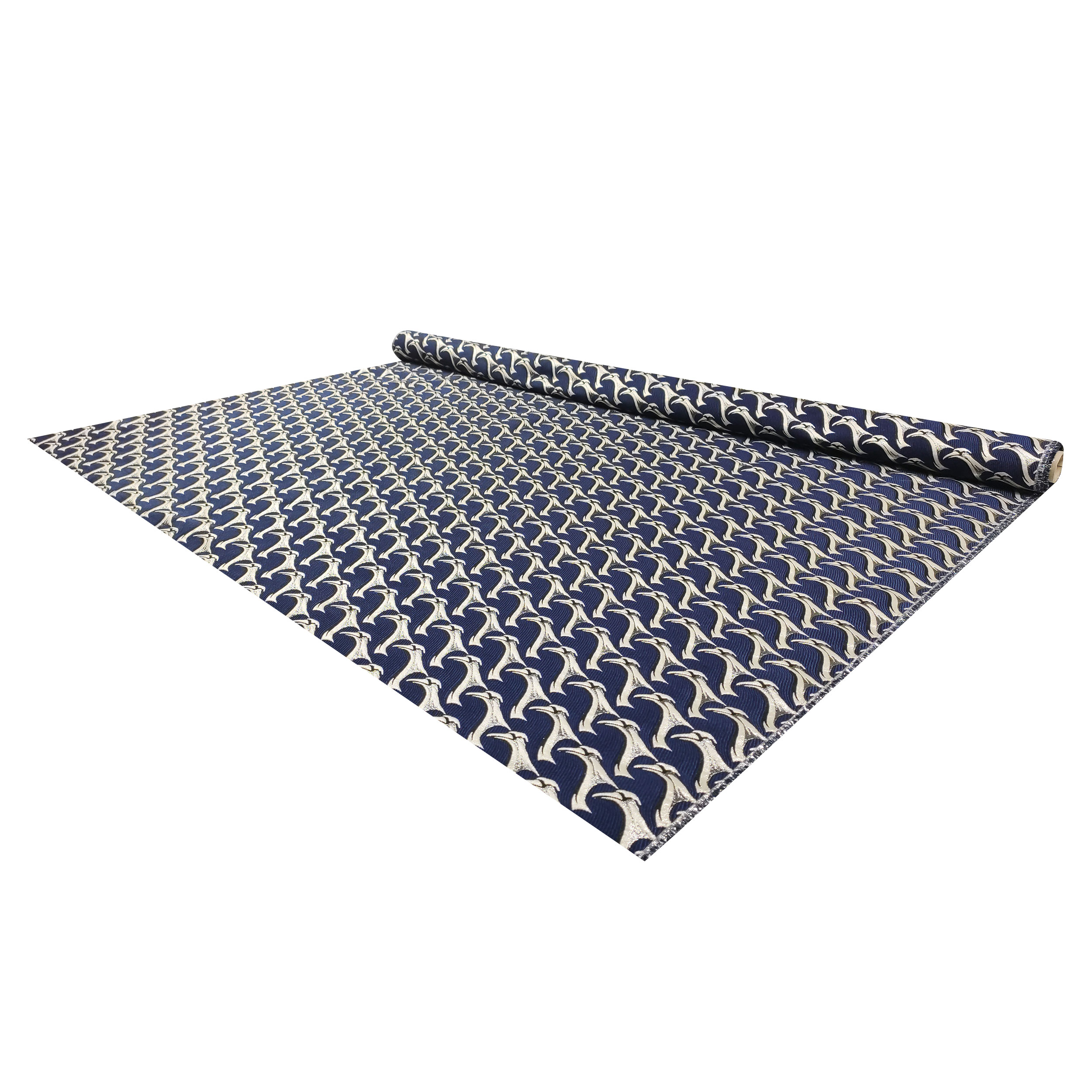 Brocade Fantasy High Fashion Blue and Silver Lurex Image