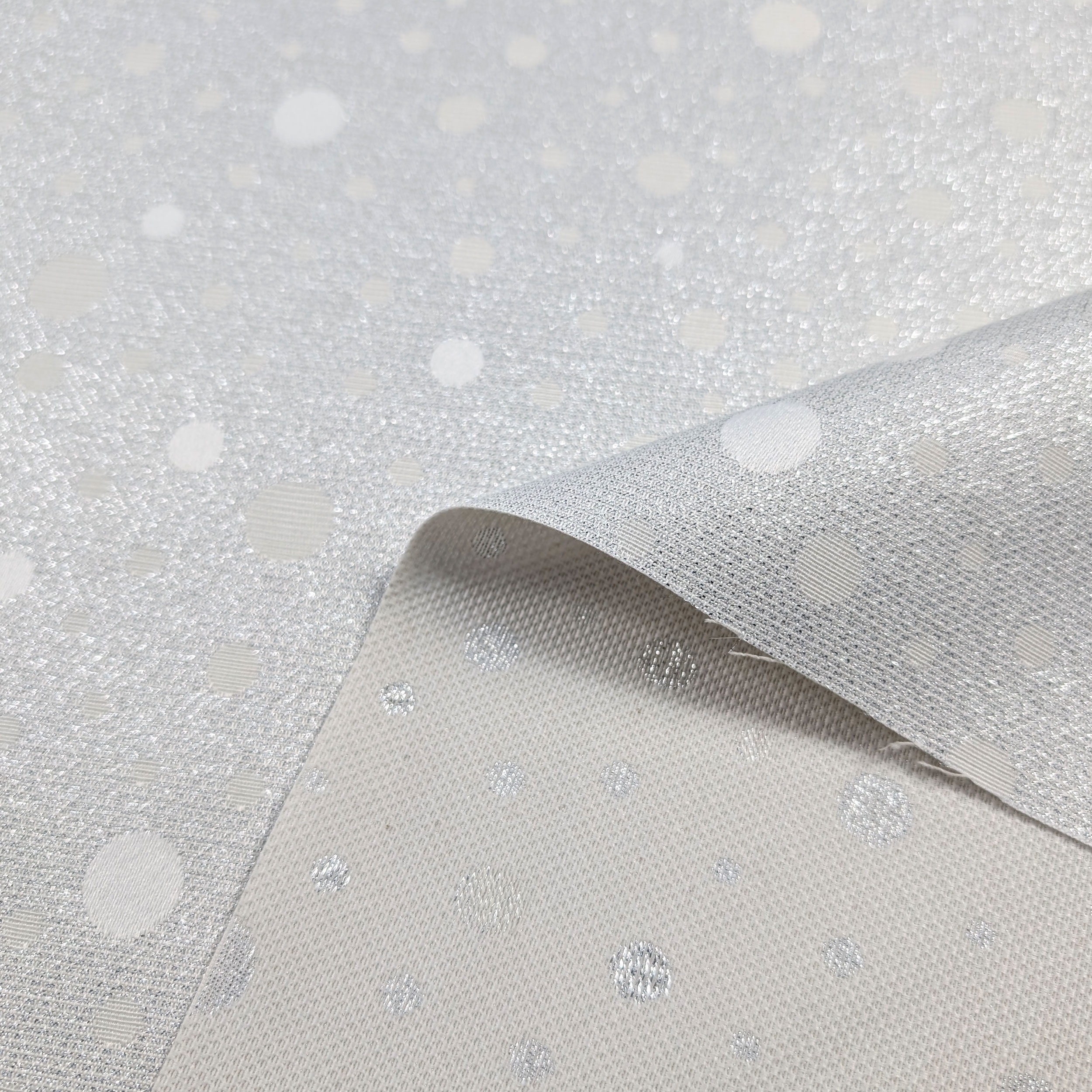Furnishing Fabric Silver Polka Dots Lurex Image