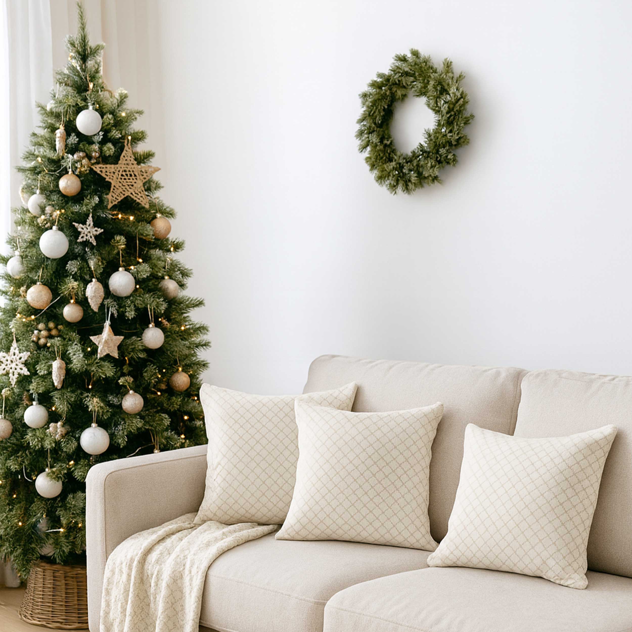 Golden Lurex Fantasy Christmas Jacquard Image