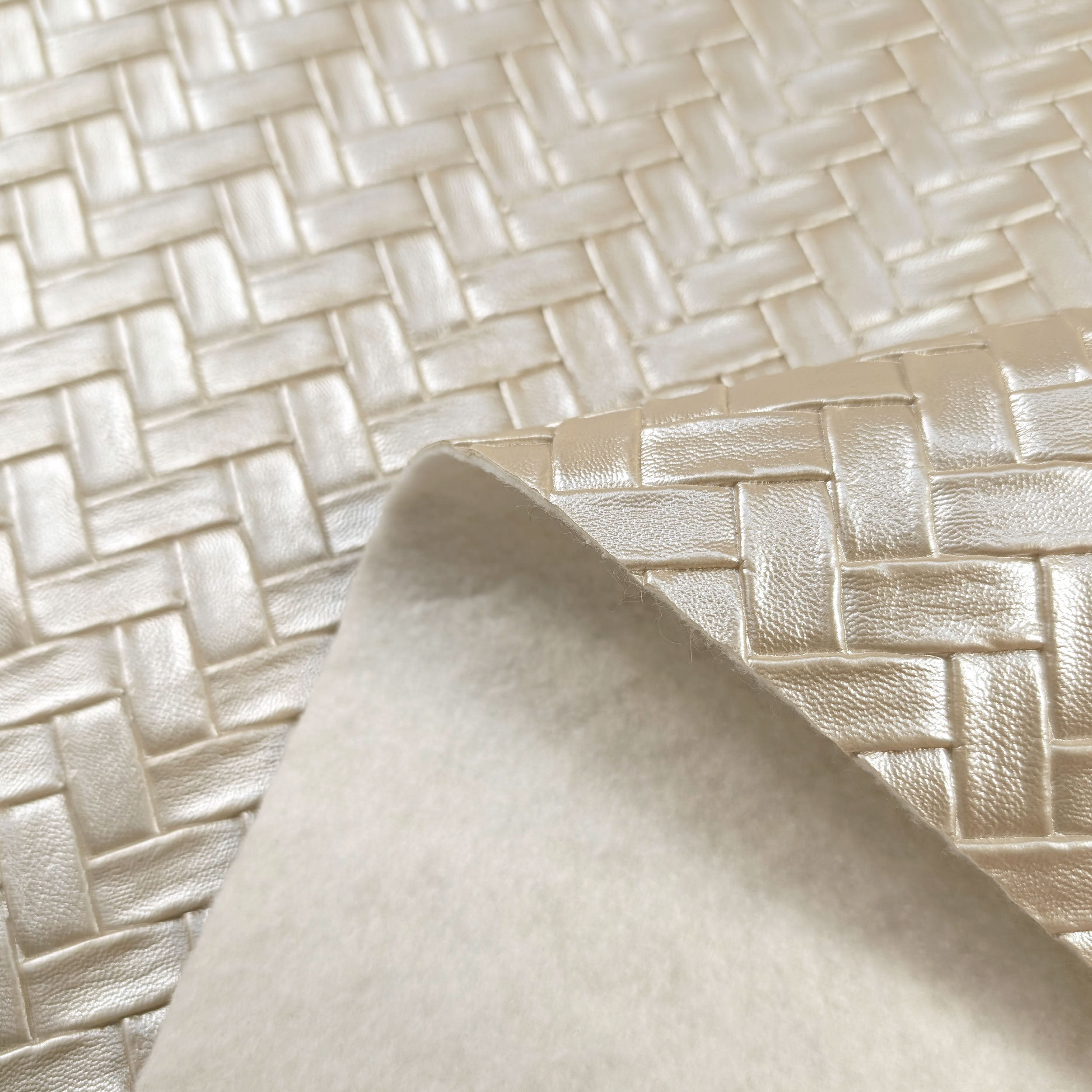 Upholstery Woven Faux Leather - Black Image