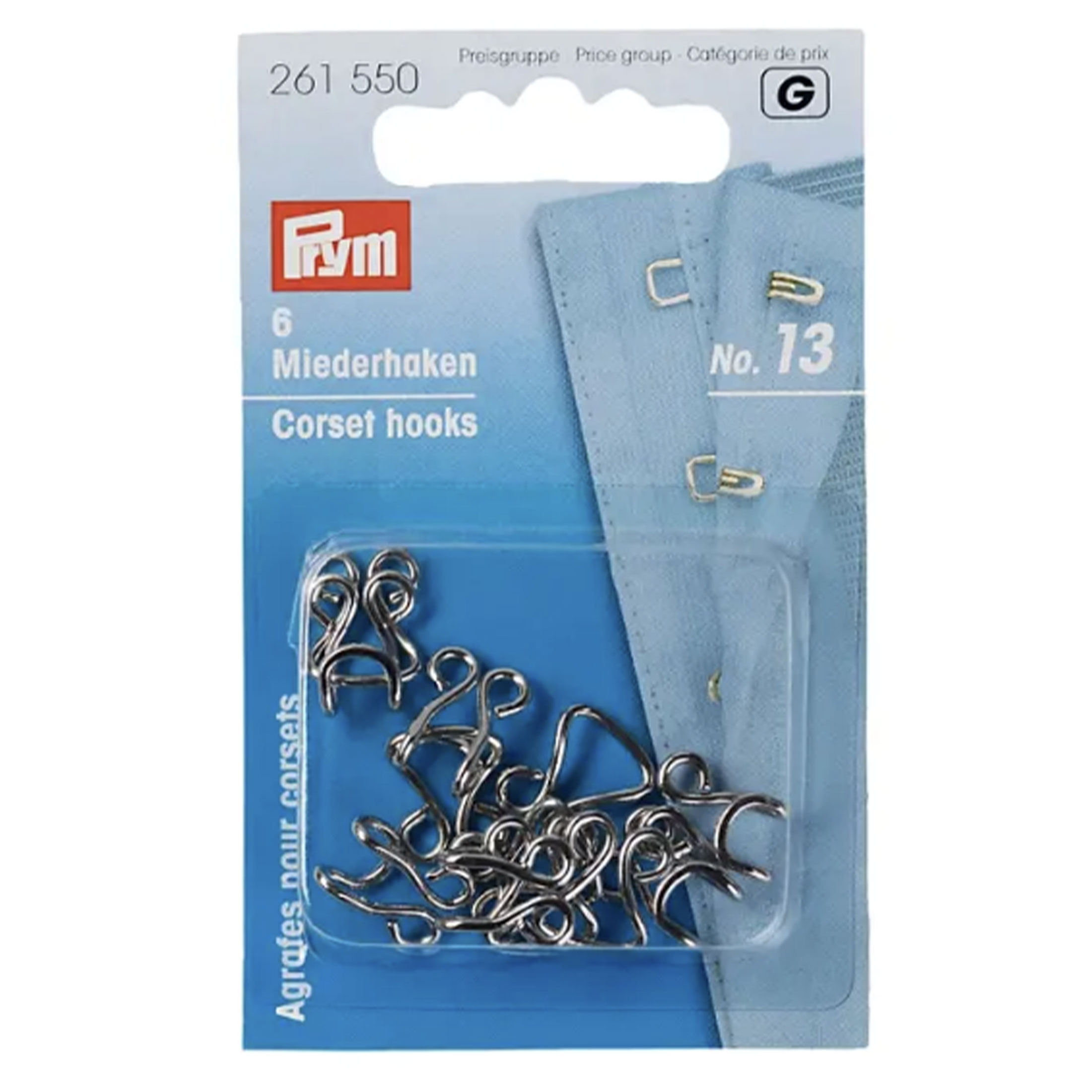 Haken und Ösen Silber Prym Nr. 13