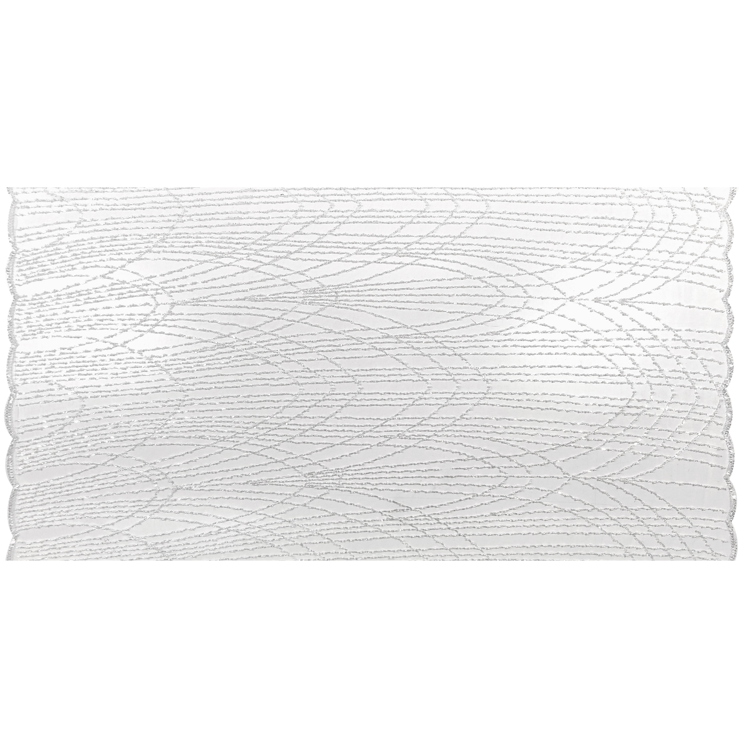Tulle brodé Bridal High Fashion Beading Optical White