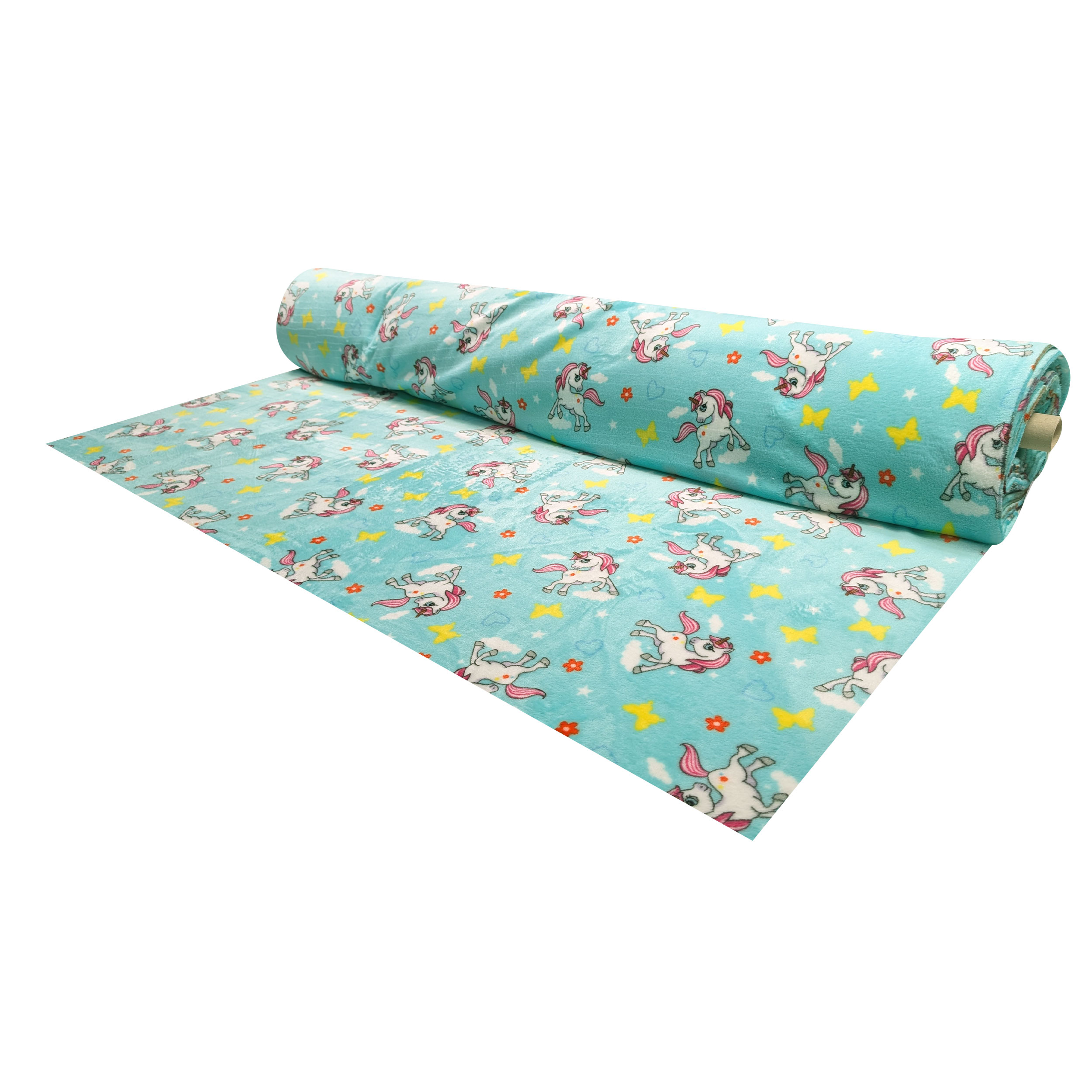 Fleece Hand Cashmere Unicorns Water Green Background Image