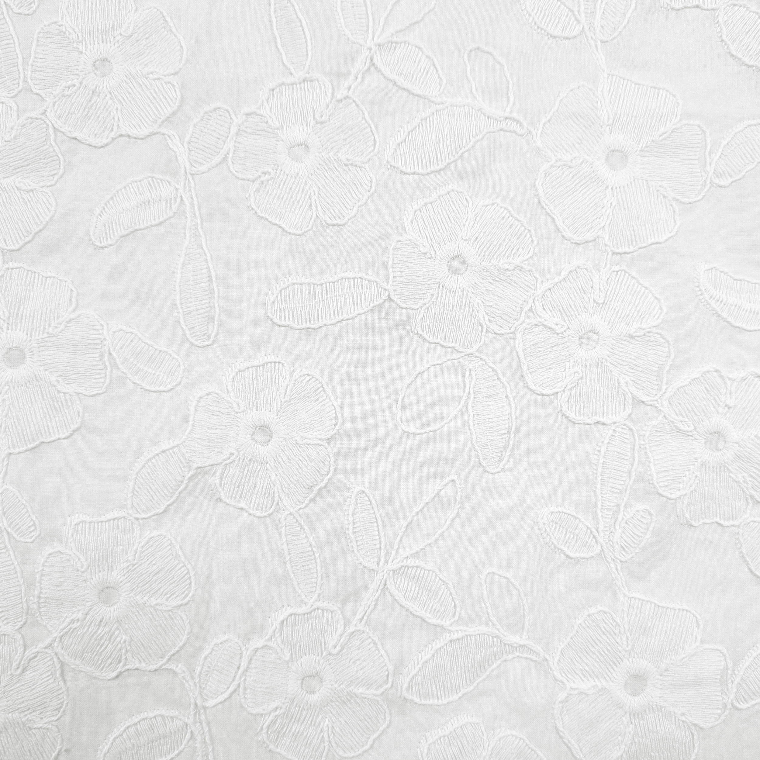 White Cotton Sangallo Daisies Image