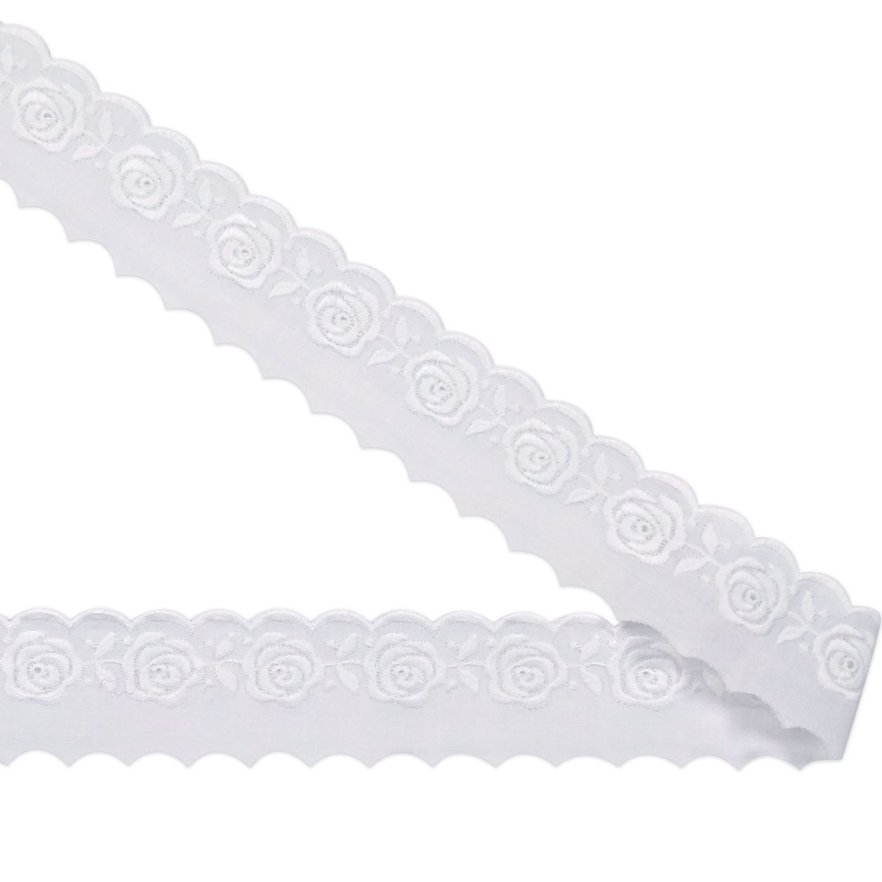 Rose blanche Sangallo Passementerie