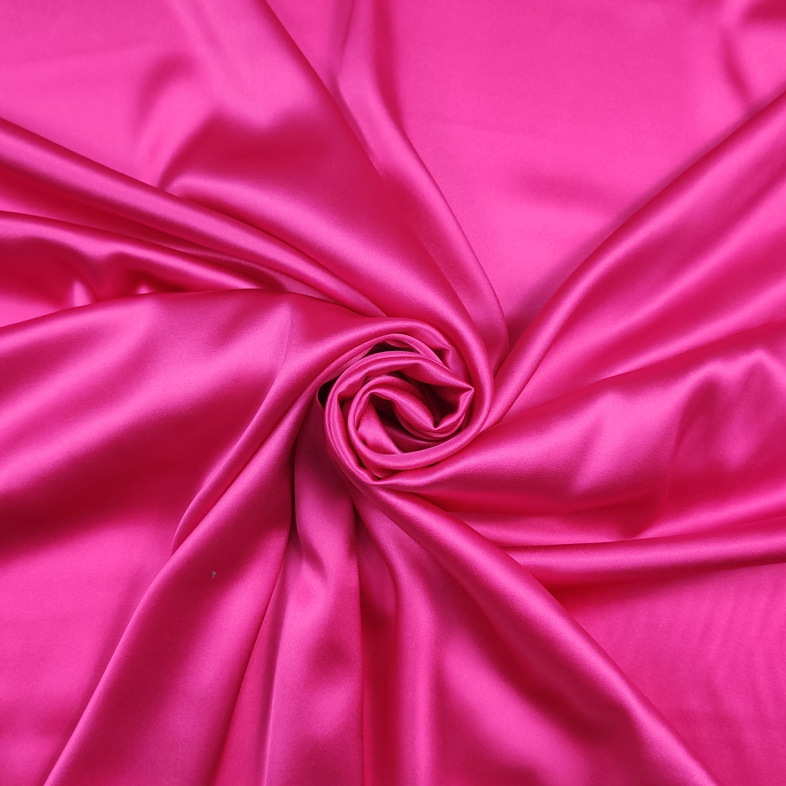 Fuchsia Stretch Silk Satin Fabric