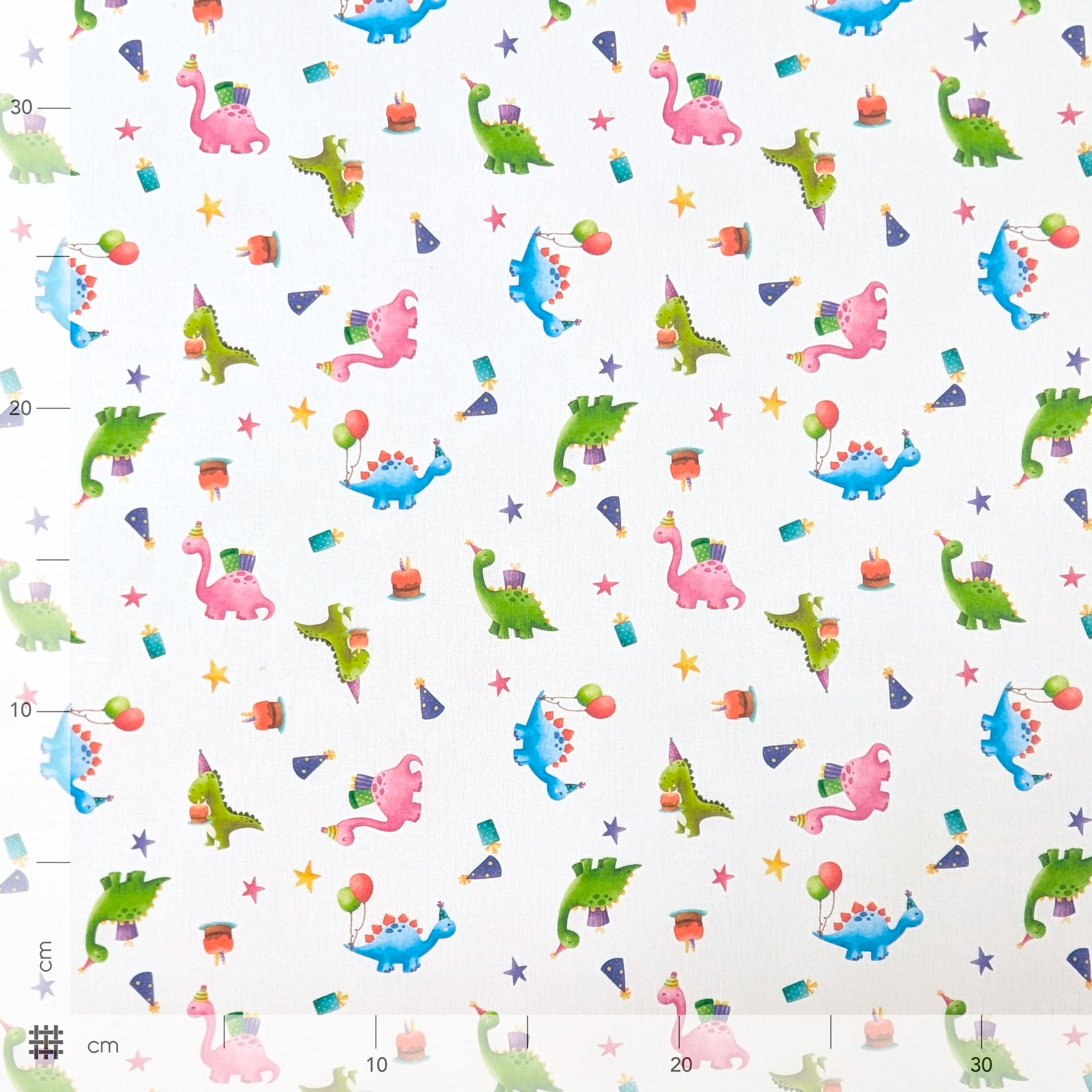 Percale Cotton: Dinosaurs at a Party Image