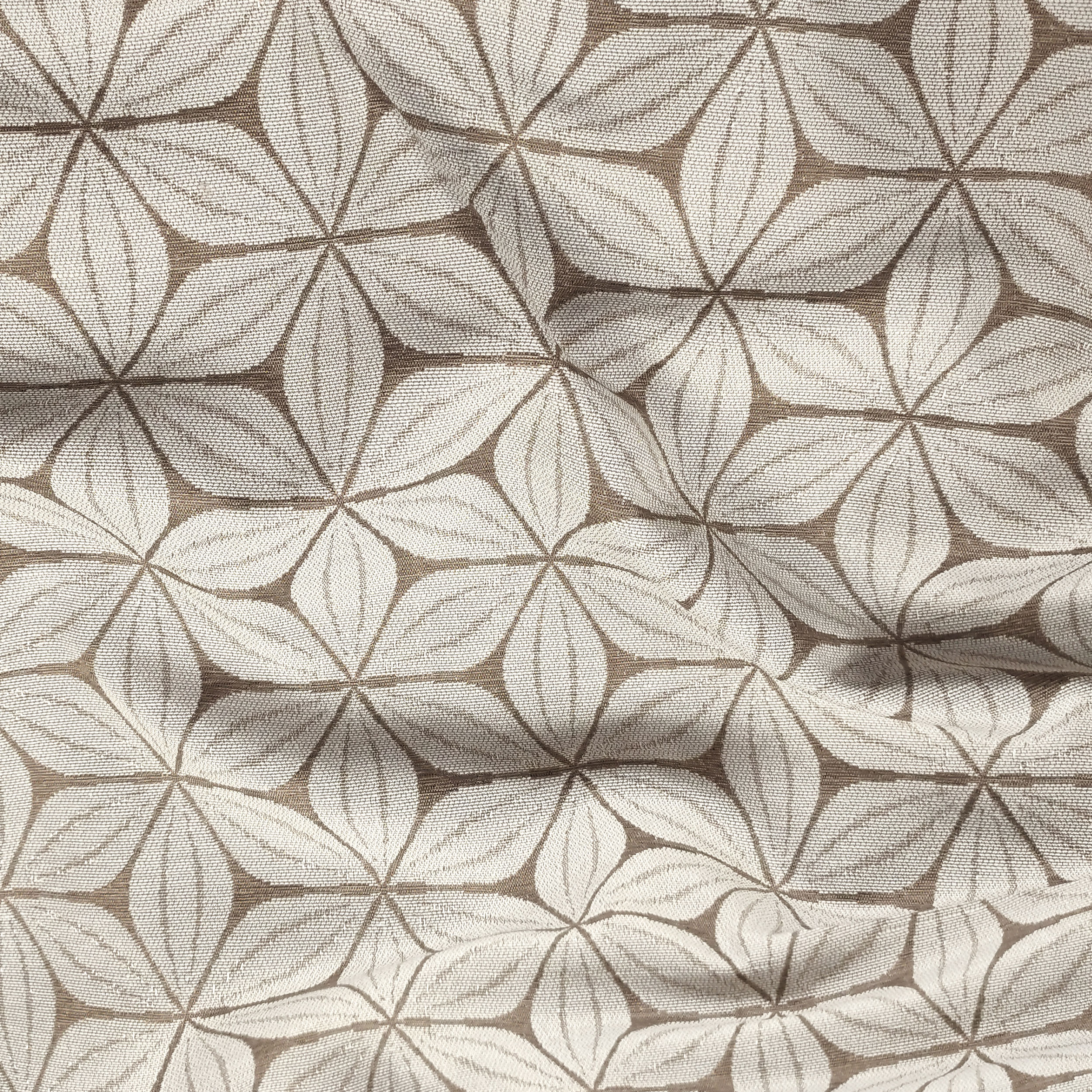 Jacquard Double Flowers Beige