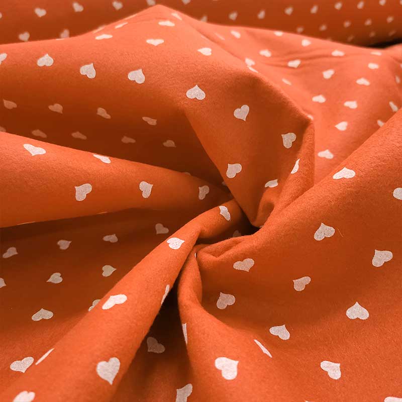Pannolenci Orange White Hearts Image