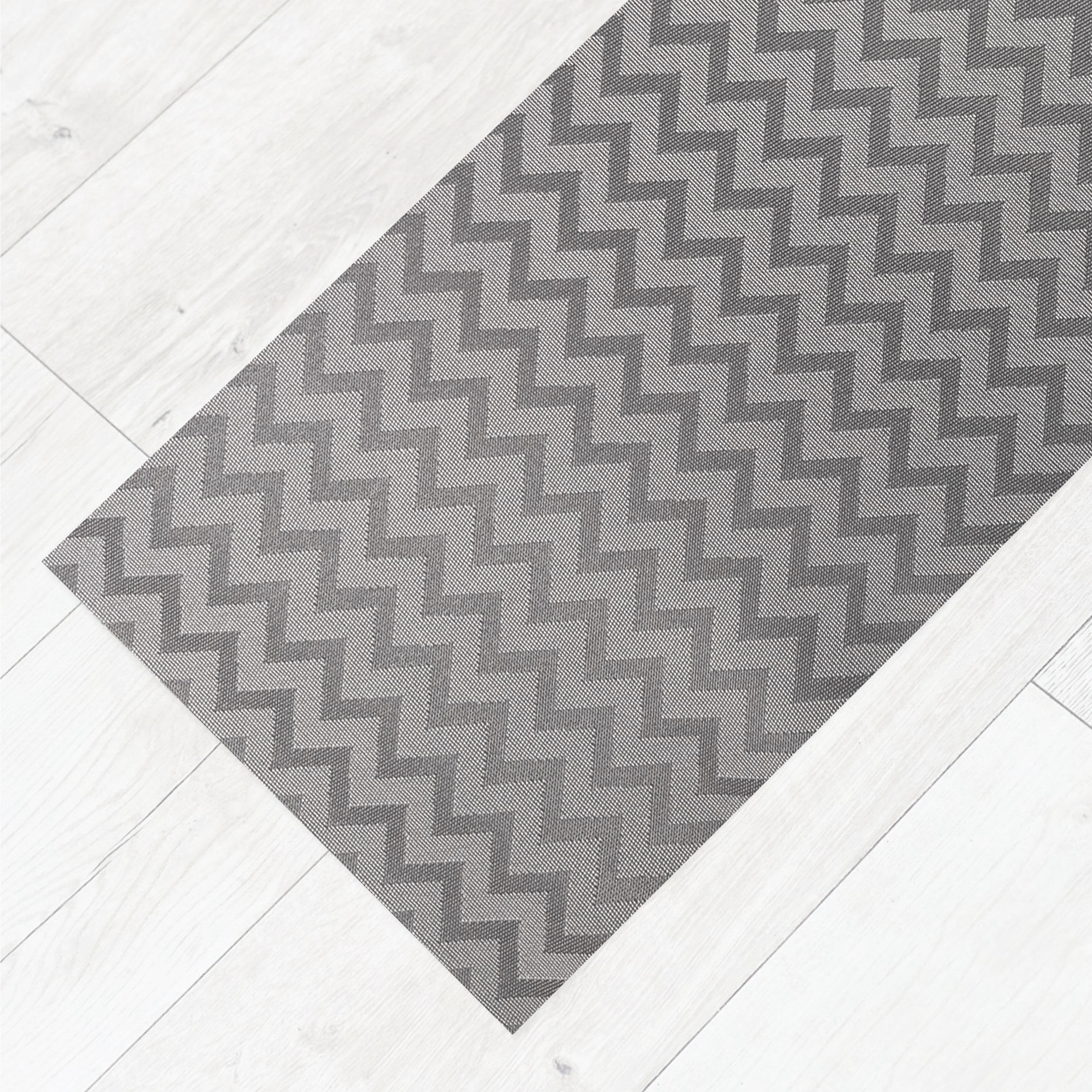 Zig Zag striped kitchen towel Grey Tones Image