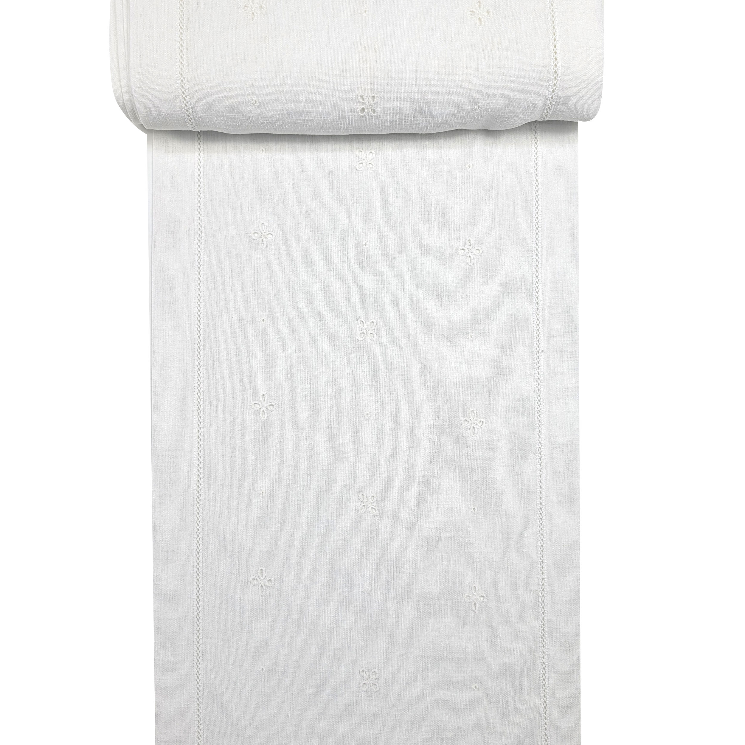 Sangallo Curtain Fabric White Image