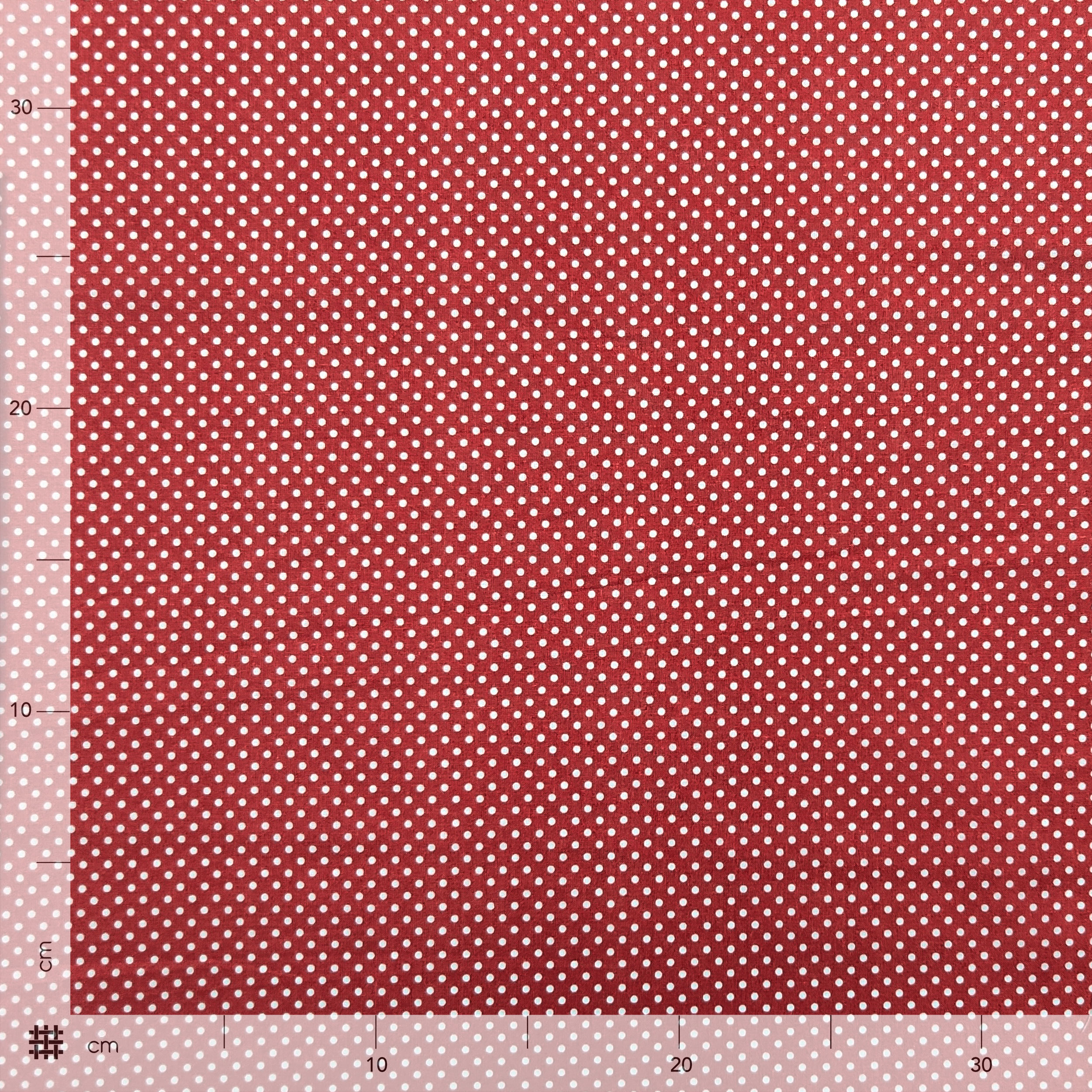 Roter Baumwollstoff Weiß gepunktet