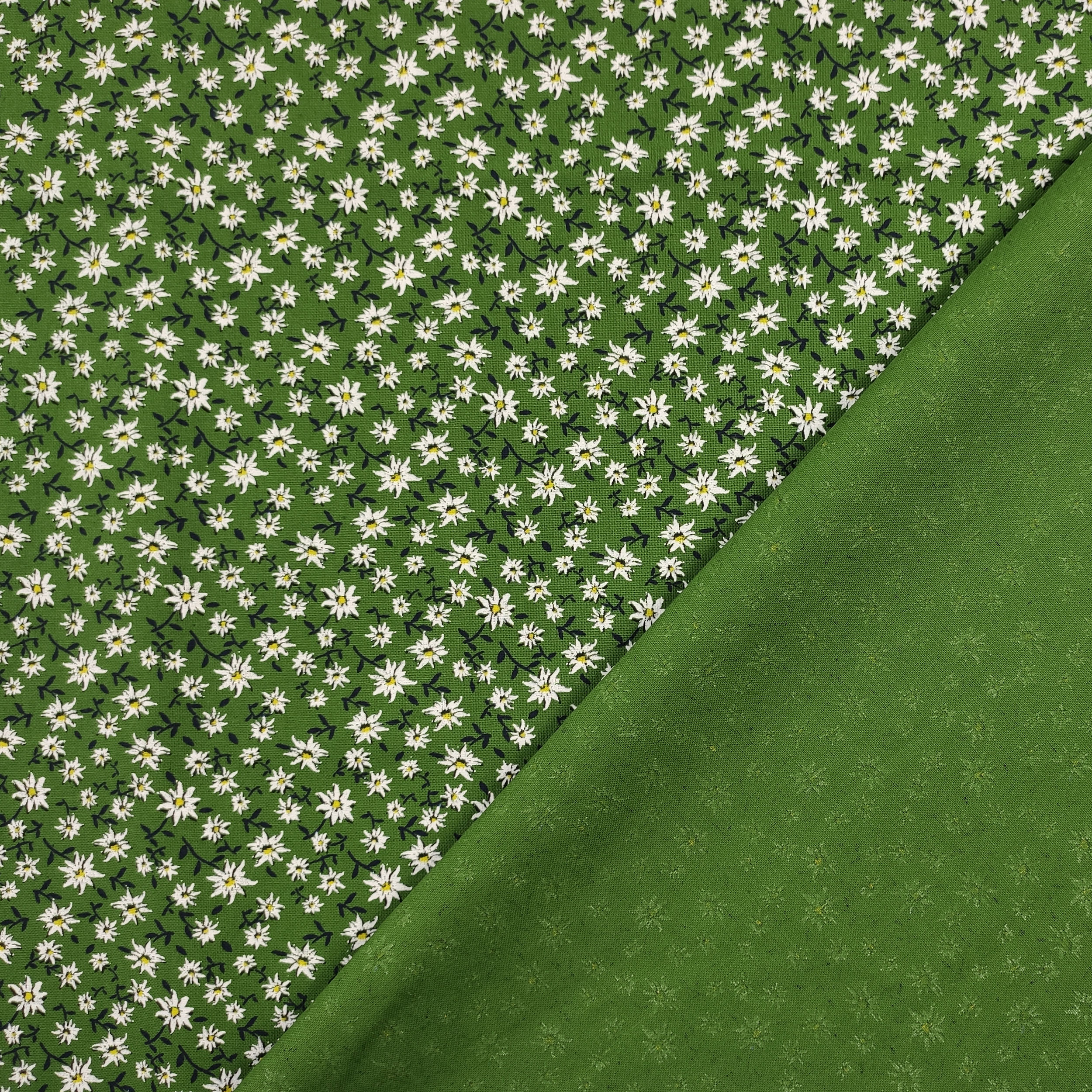 Tela tirolesa de algodón Fondo verde