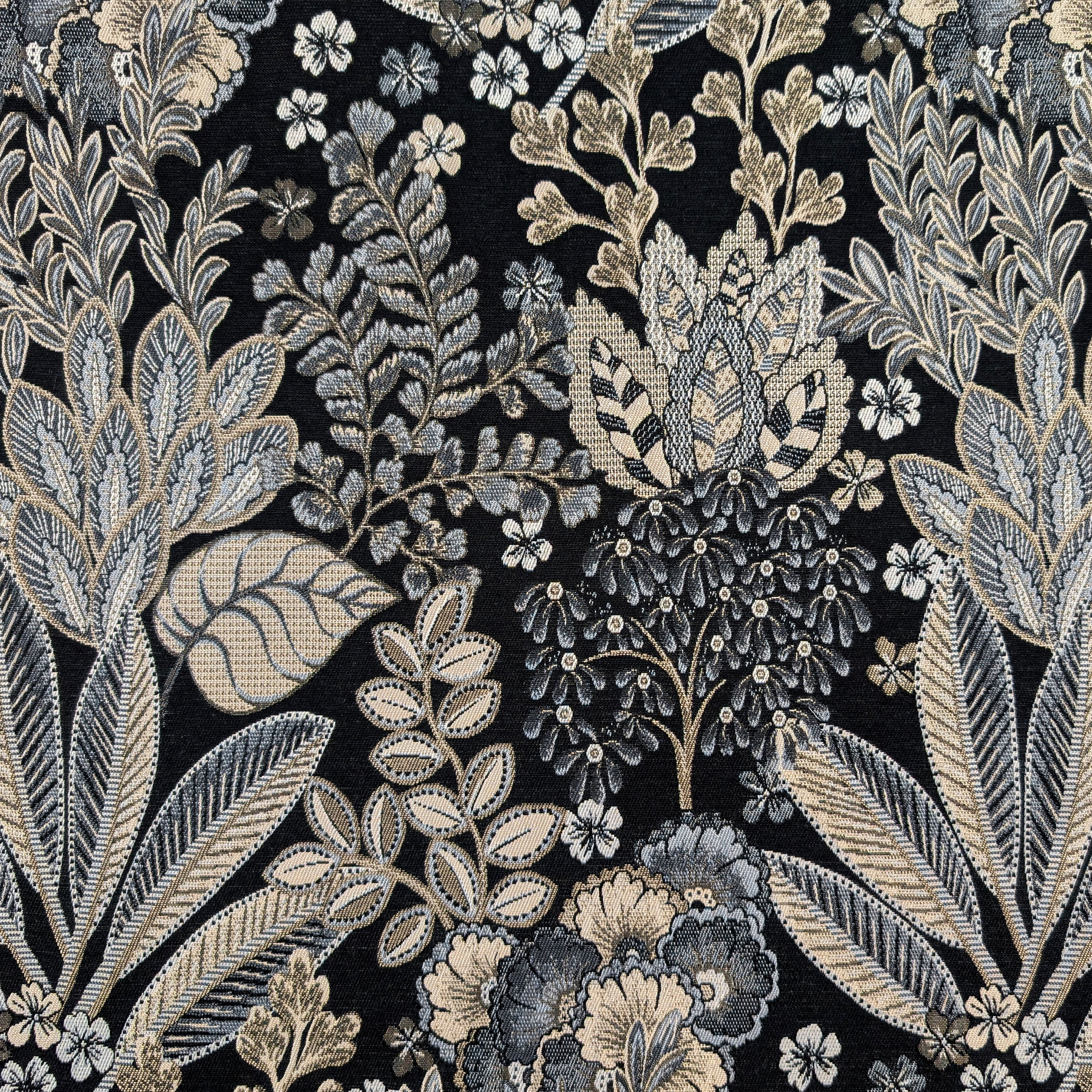 Jacquard floral tons noirs Image