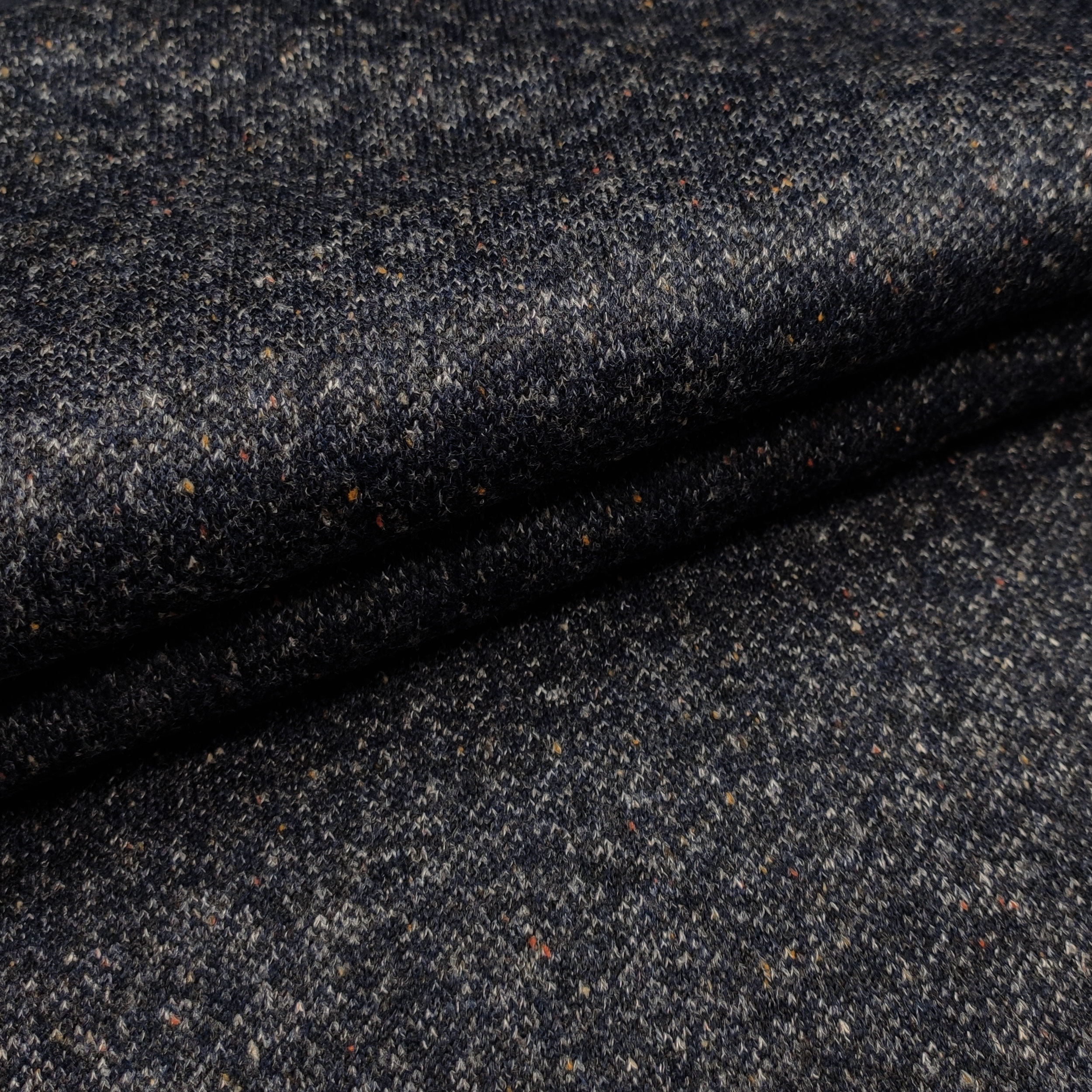 Néoprène Double Laine Anthracite Mélange et Noir Solide Image