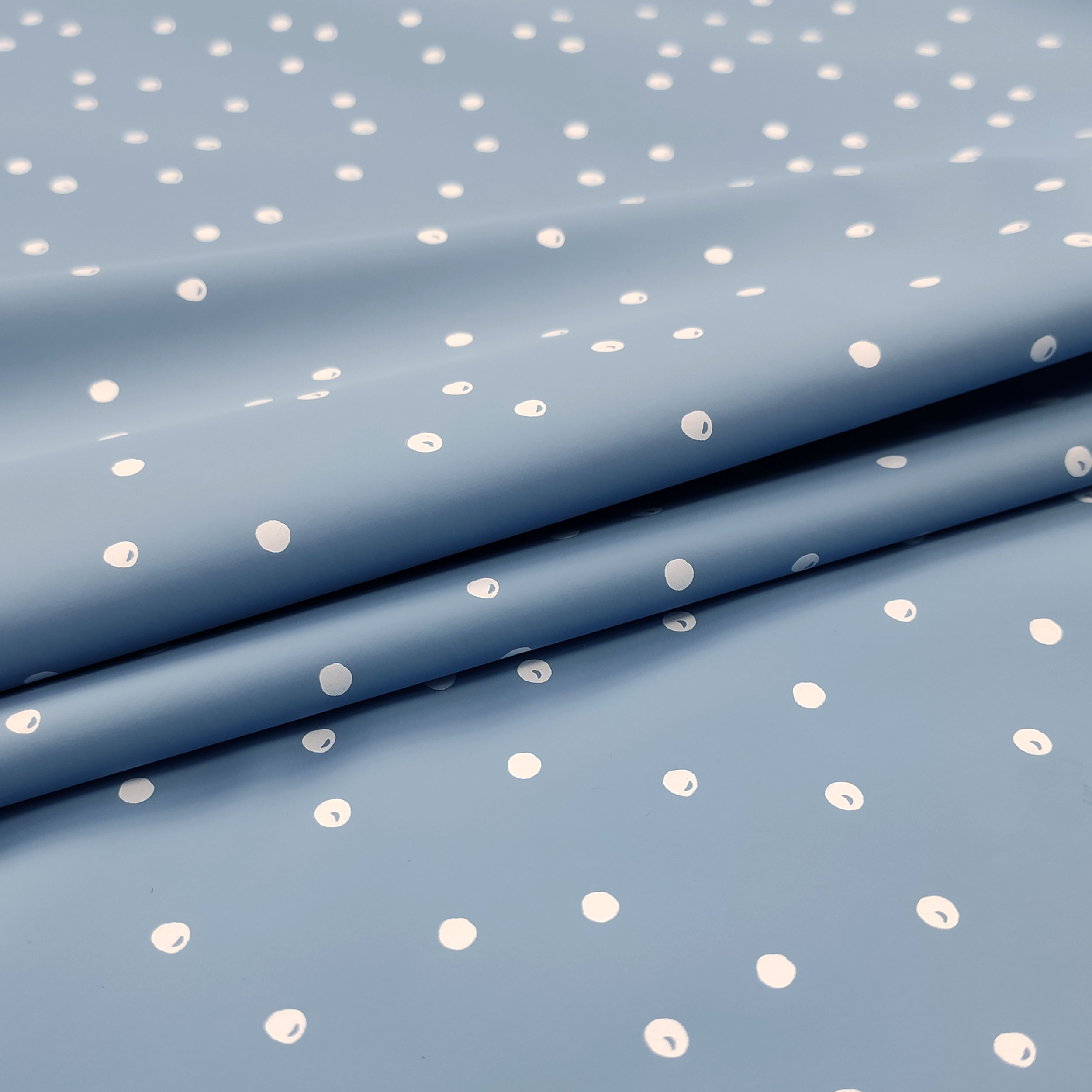 Mackintosh White Polka Dot Pattern Celeste Background
