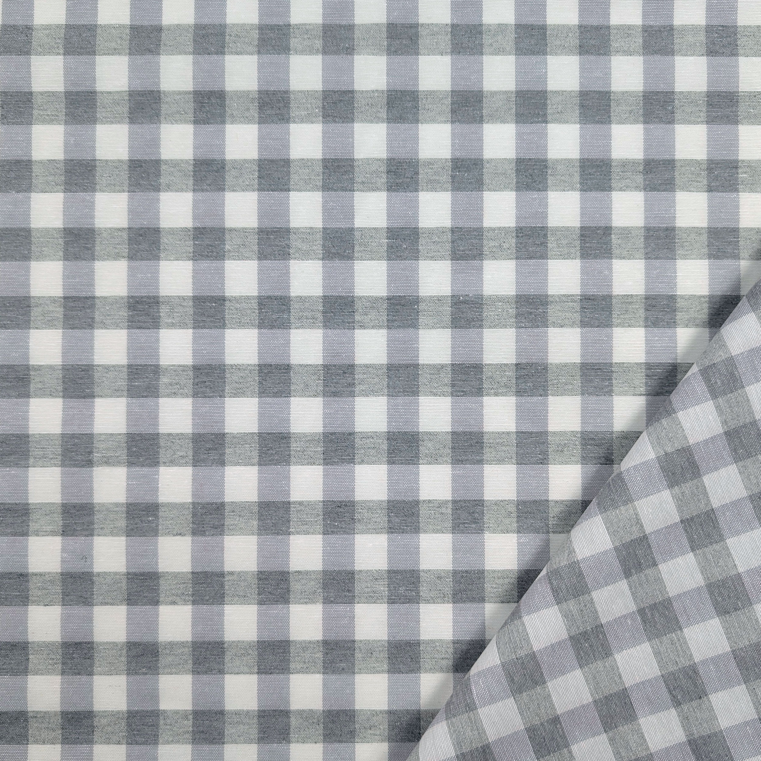 Fabric for Grey Check Resin Tablecloth Image