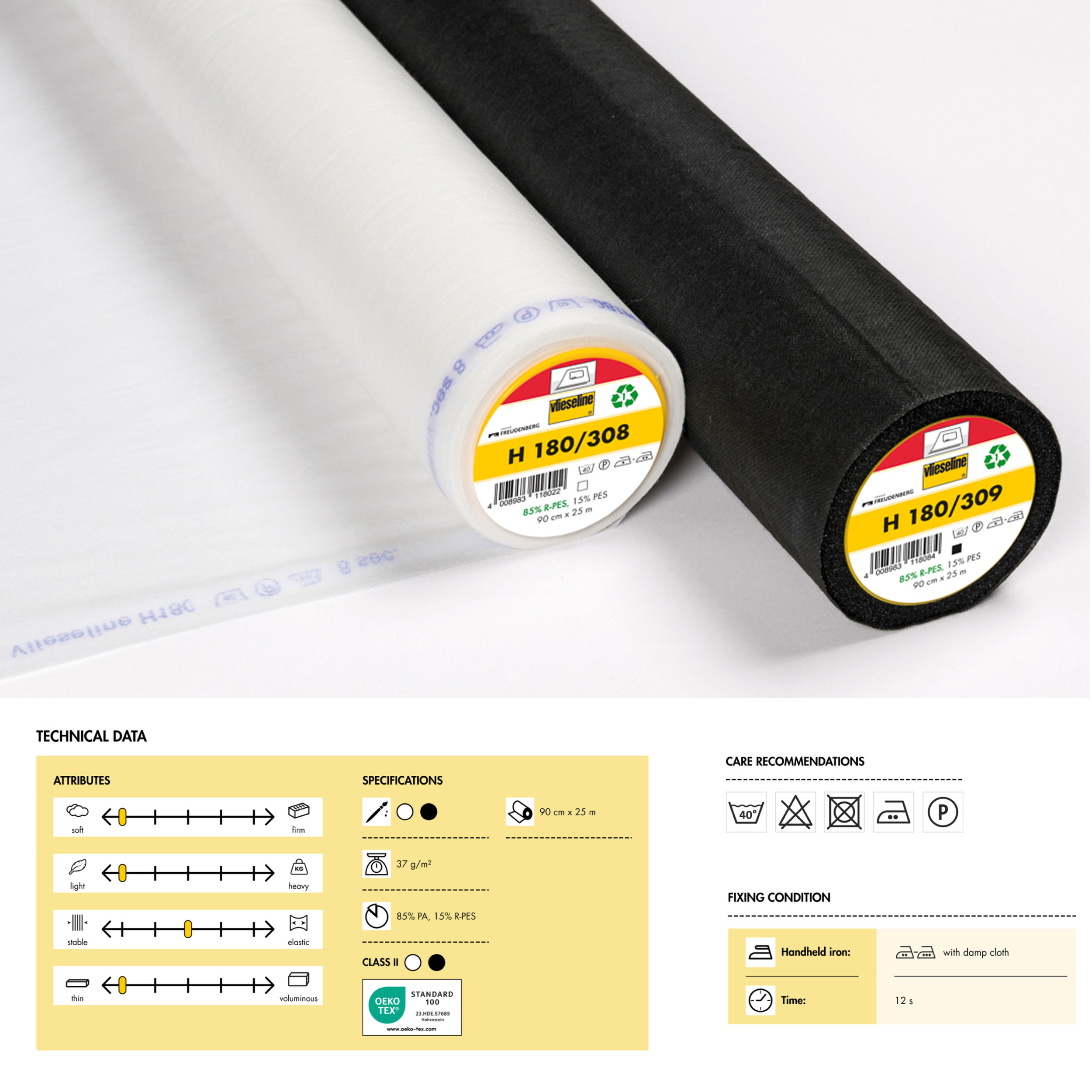 Interfaces thermocollantes H180 noir Image
