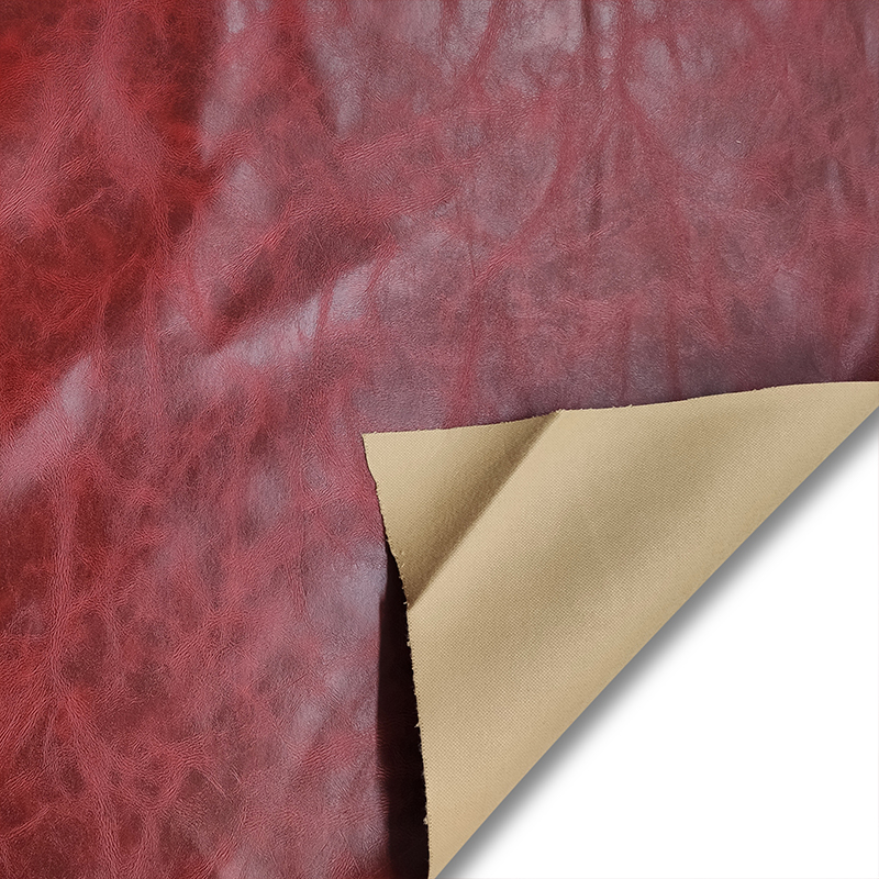 Bordeaux 50x140 cm Découpe en faux cuir avec effet vieilli Image